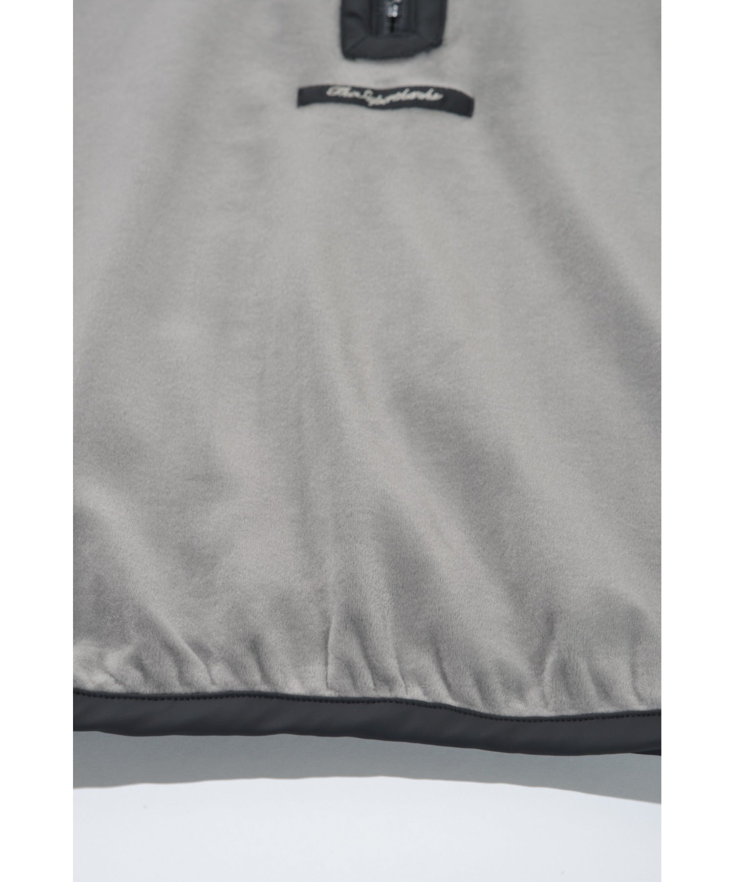 Velour Half zip pullover - gray/bk