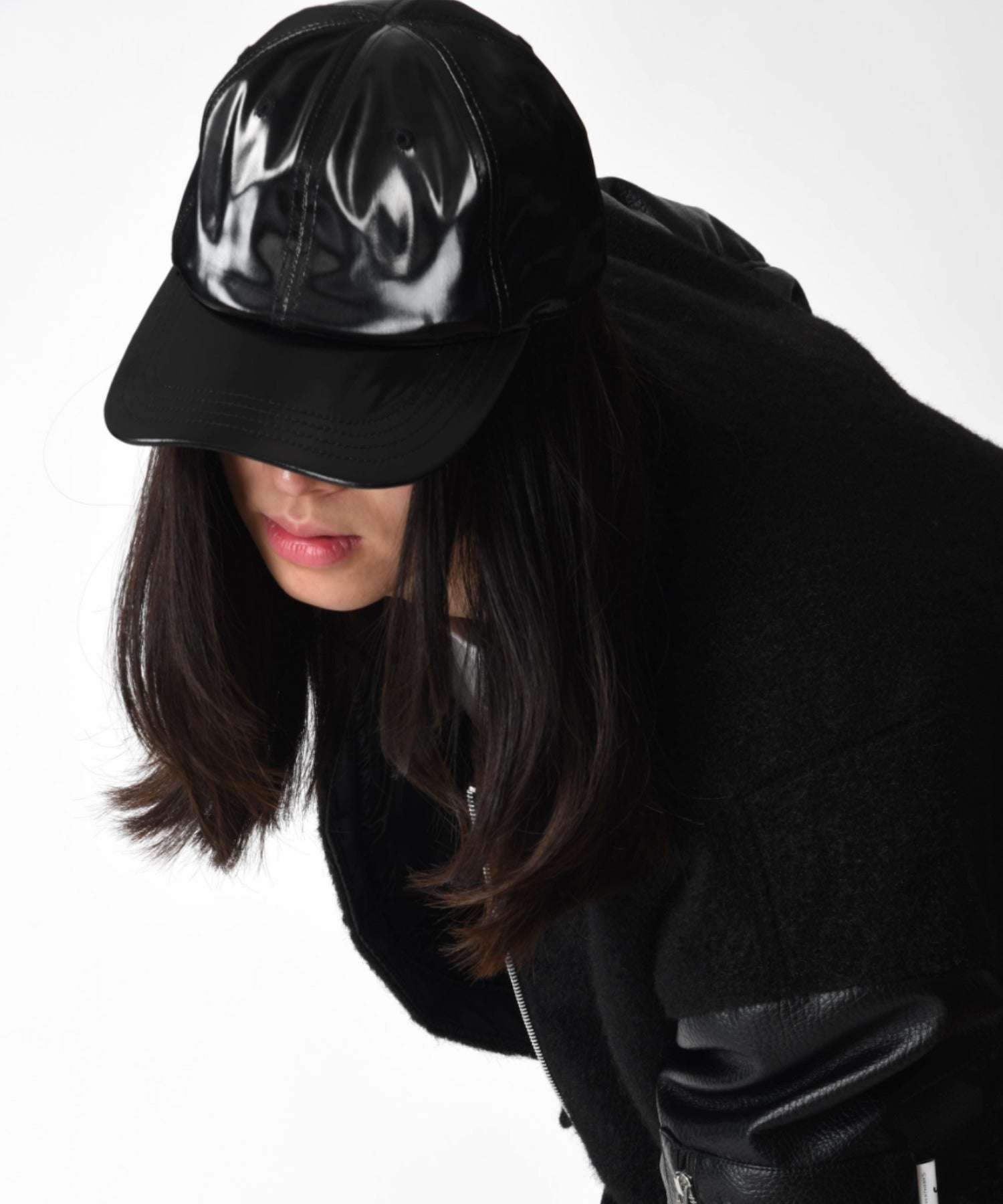 6 panel cap - glitter-black