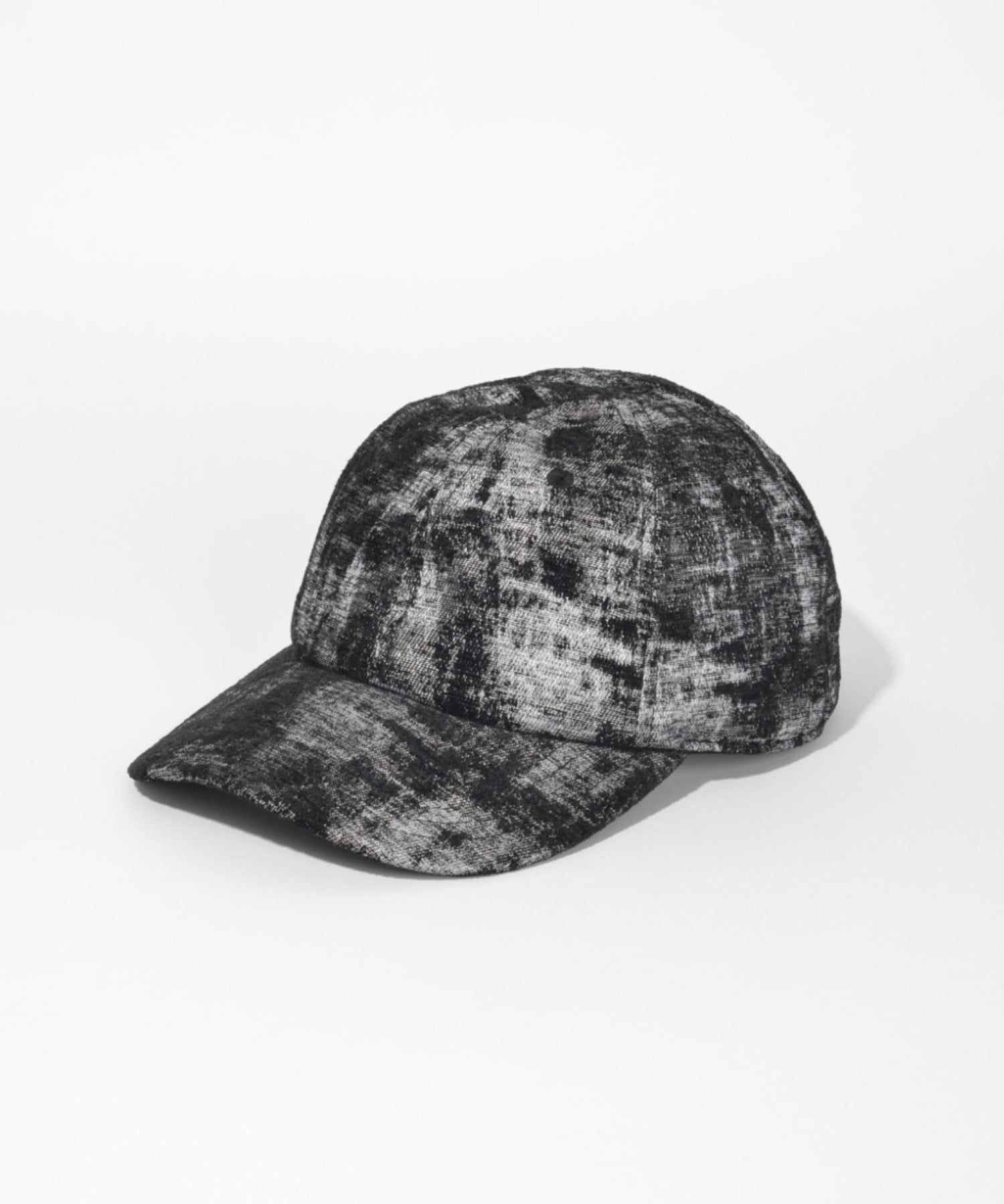 6 panel cap - white-black