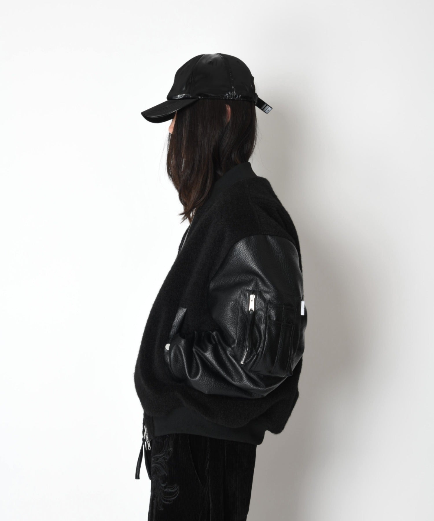 6 panel cap - glitter-black