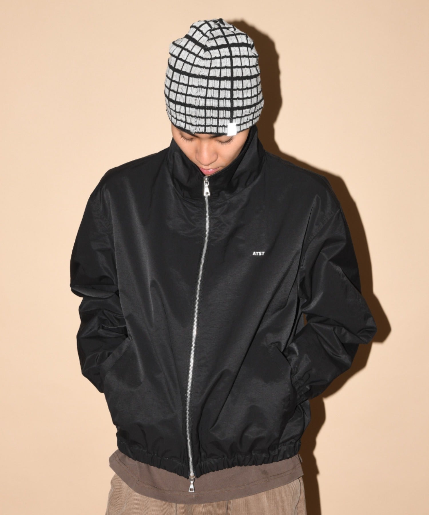 Zip-up Short Jacket - hickory