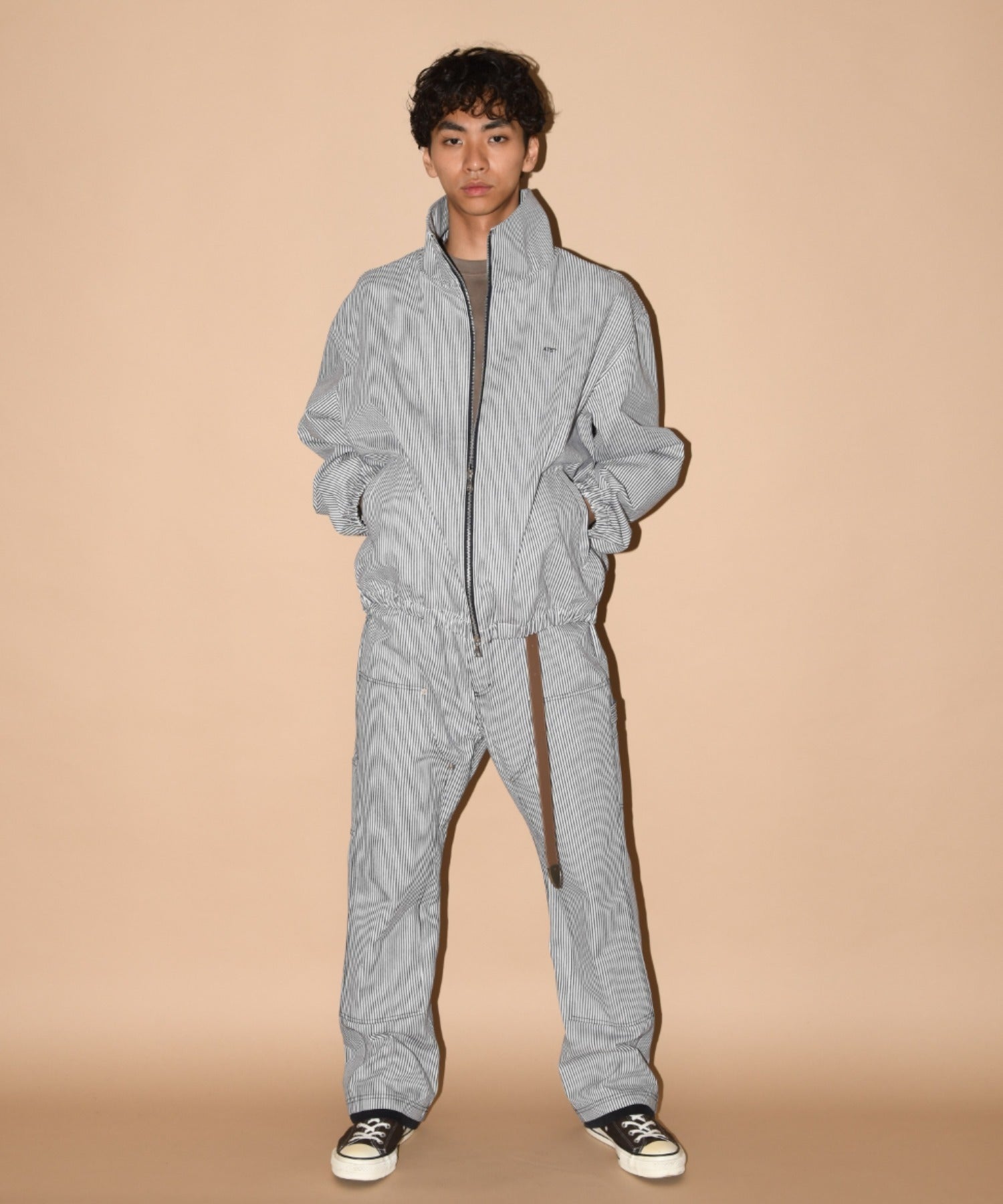 Ling narrow Suede Belt- sax