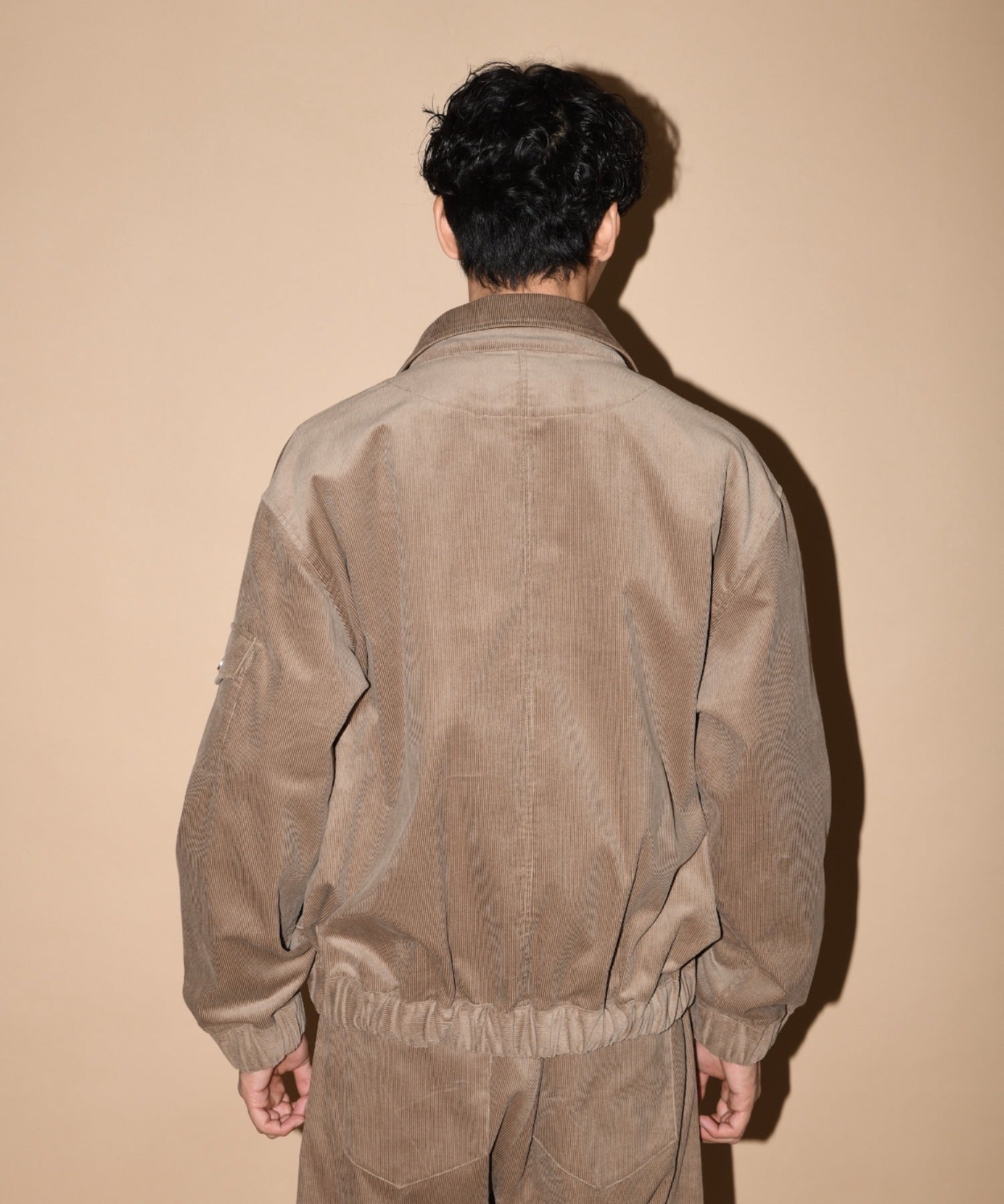 Corduroy Harrington Jacket- brown
