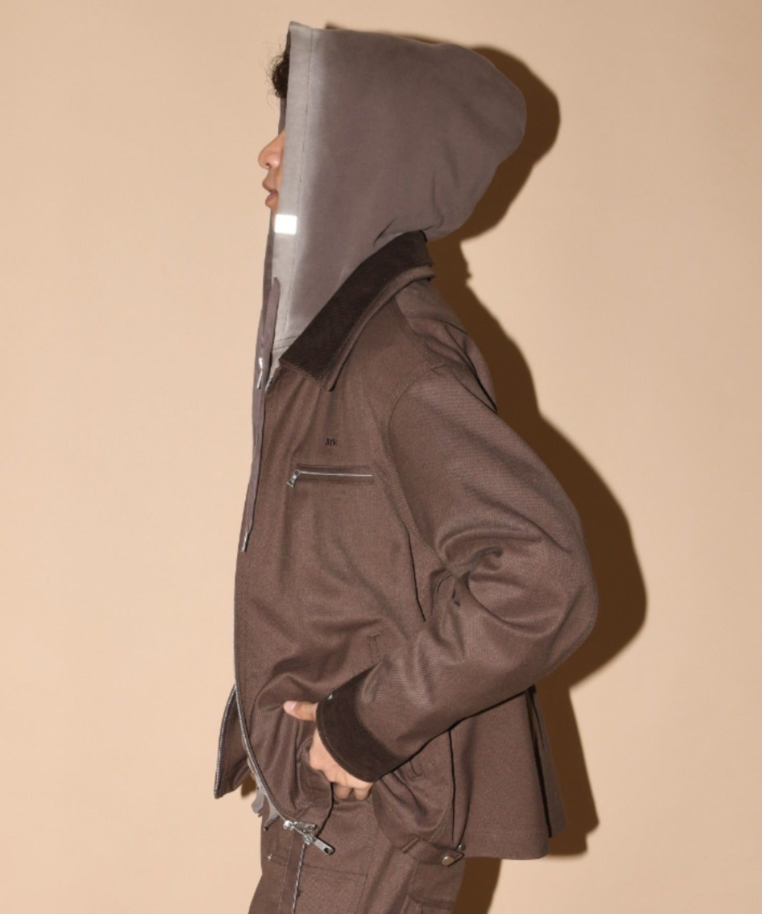 Sun faded Zip-Hoodie Sweat - black