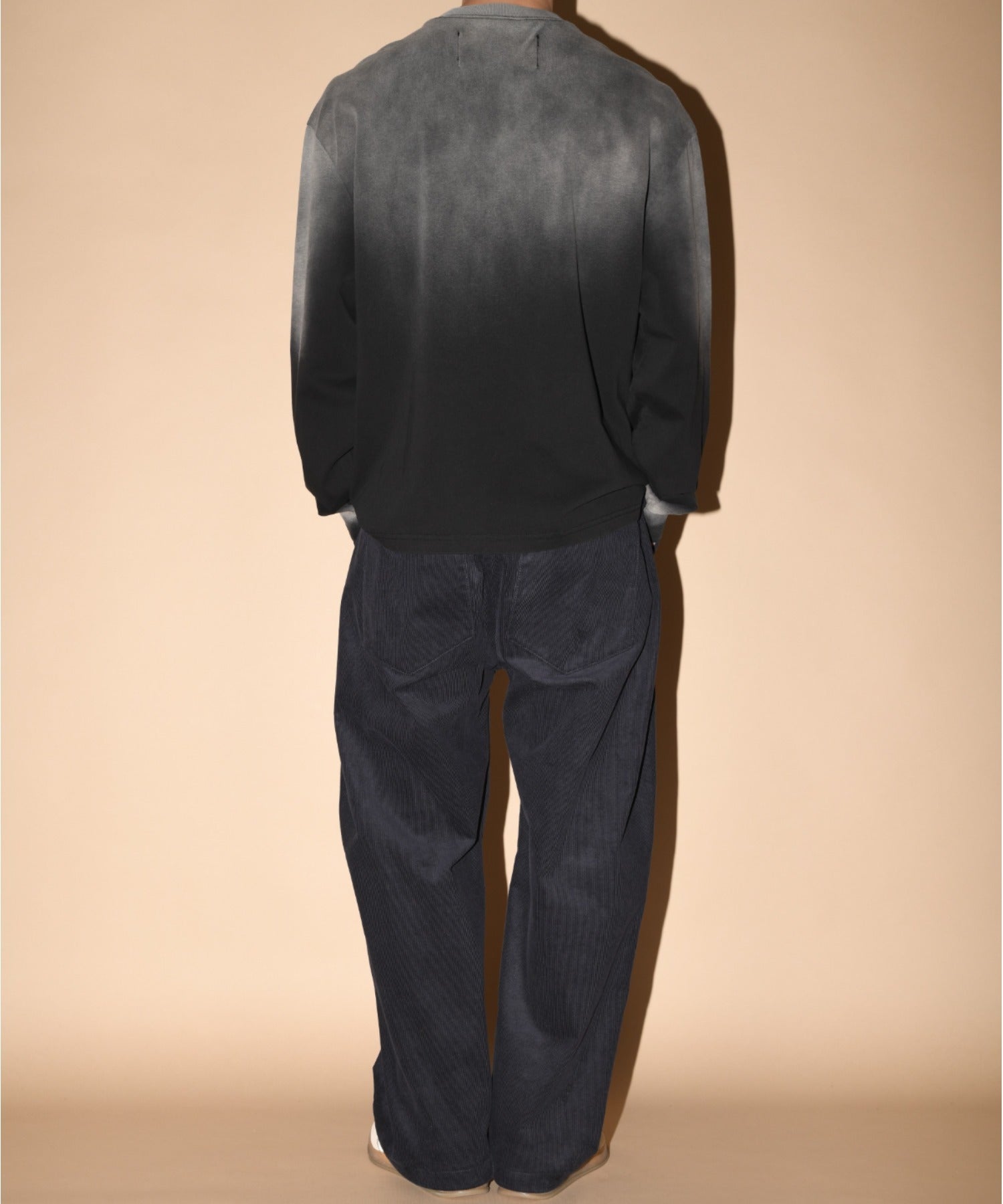 Corduroy Side-tuck Wide Pants- brown