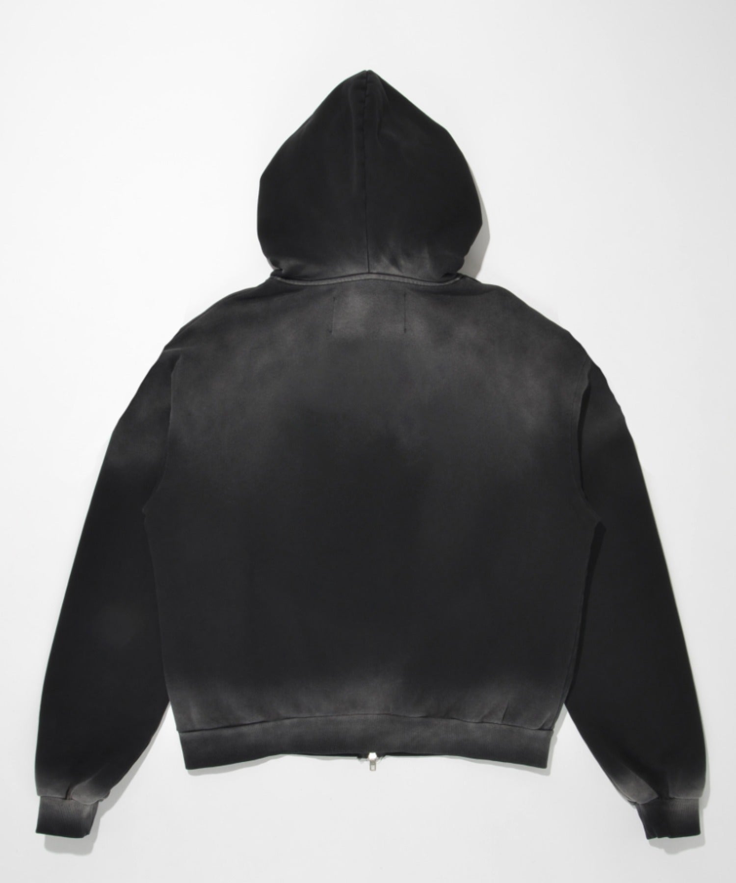 Sun faded Zip-Hoodie Sweat - black
