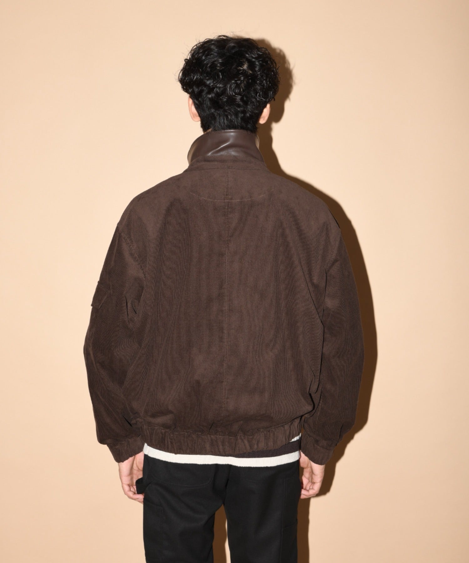 Corduroy Harrington Jacket- brown