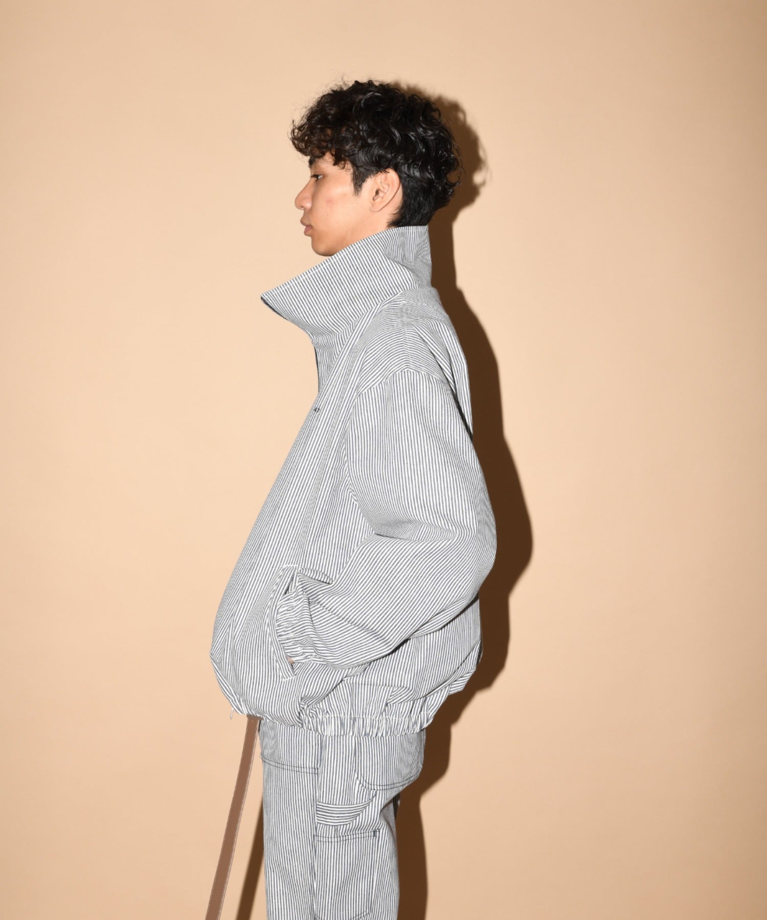 Zip-up Short Jacket - hickory