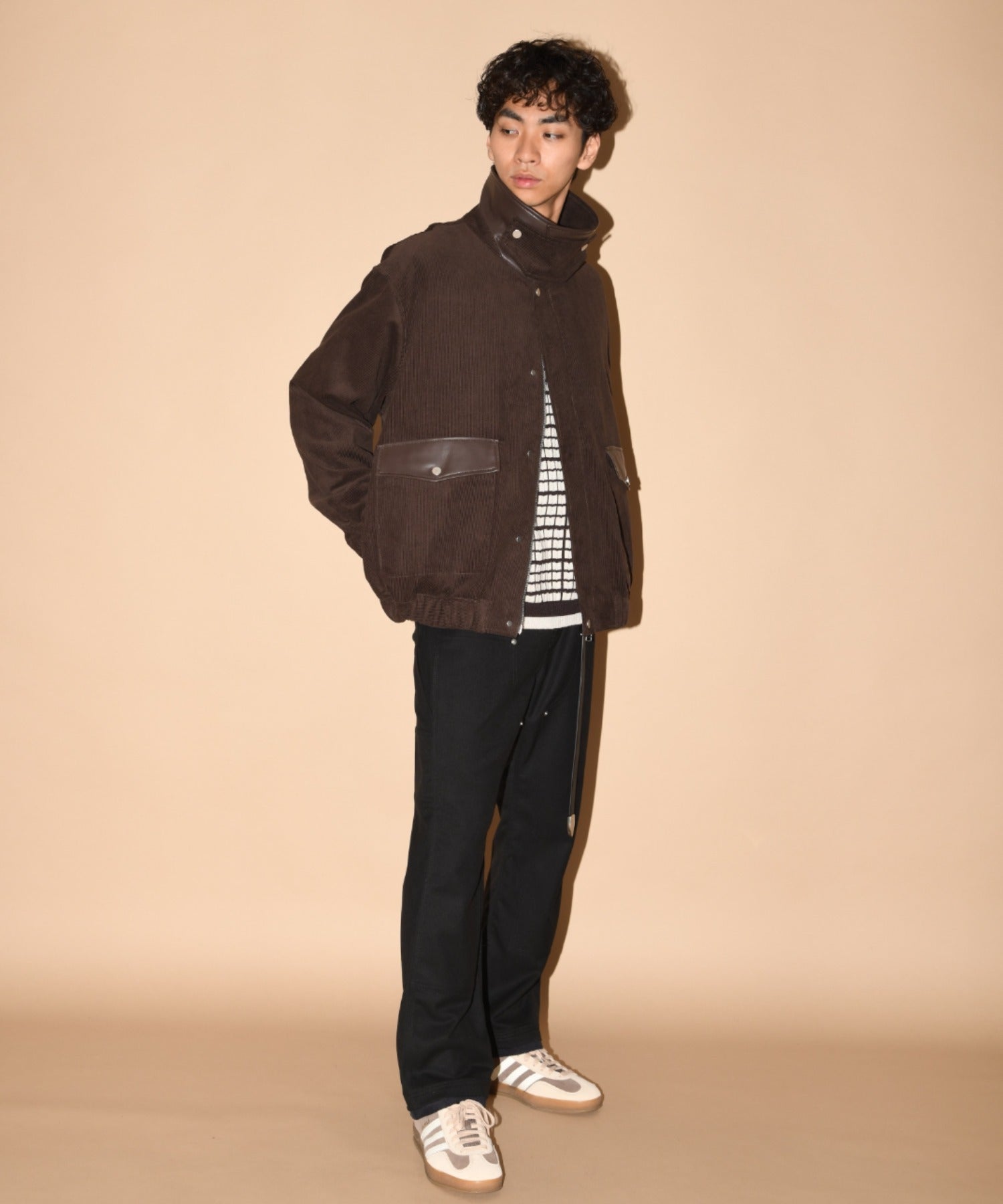 Corduroy Harrington Jacket - mocha