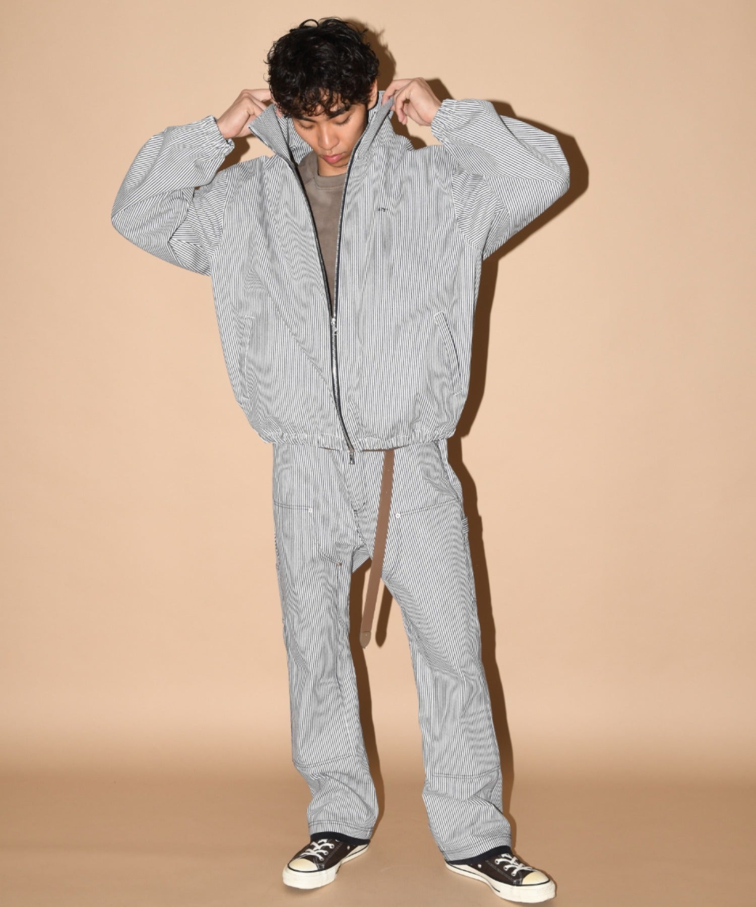 Zip-up Short Jacket - hickory