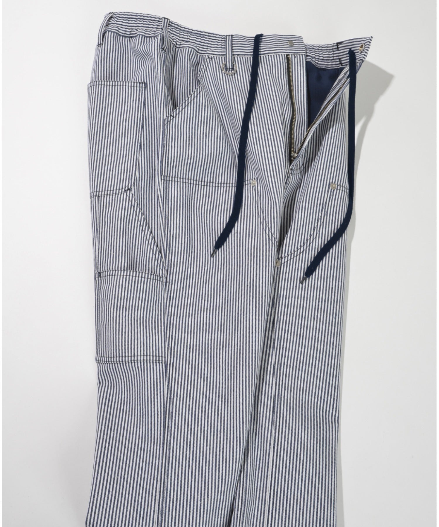 Layered hem Double knee Pants - brown