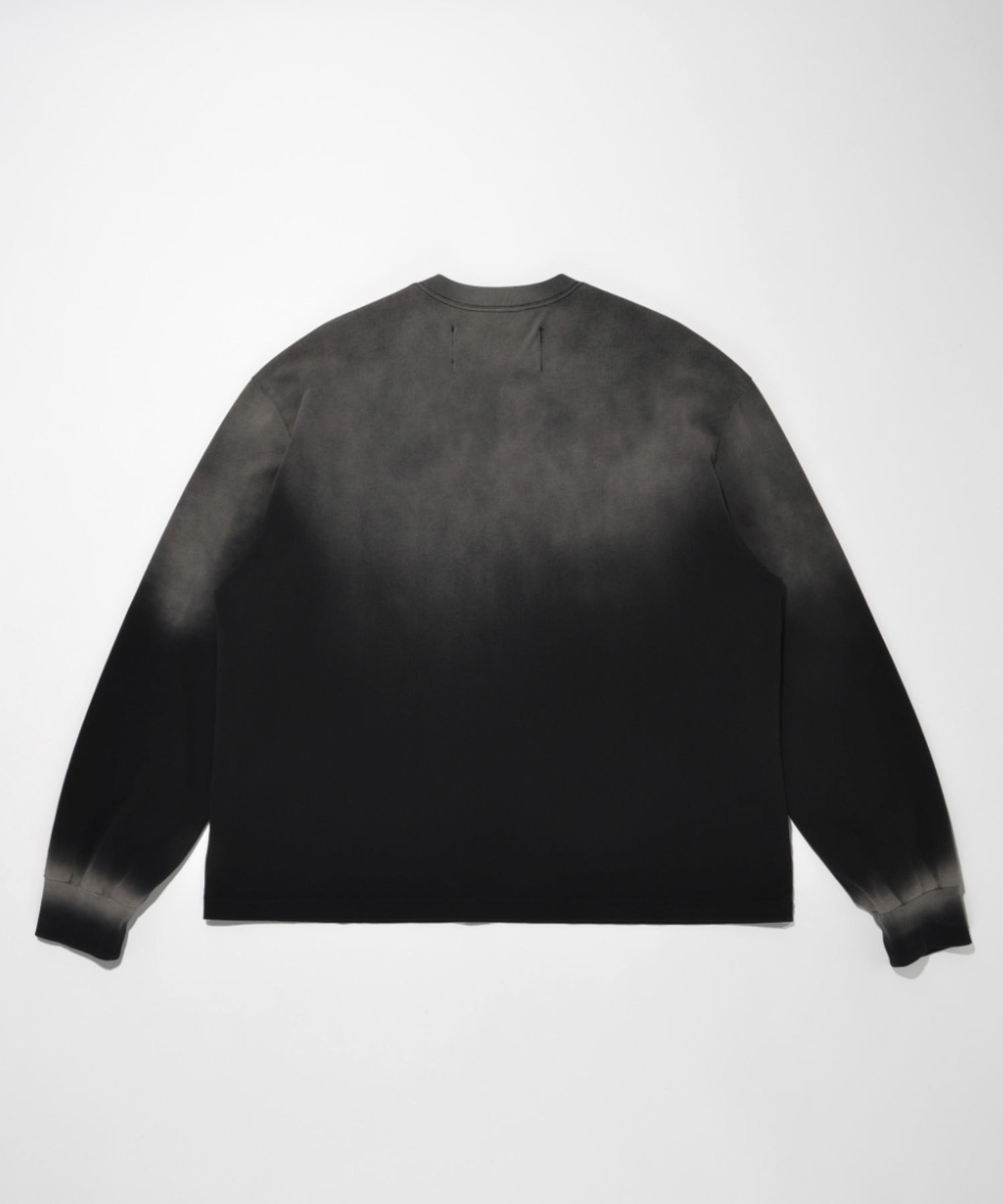 Sun faded Flocky print Sweat L/S T-shirt - brown