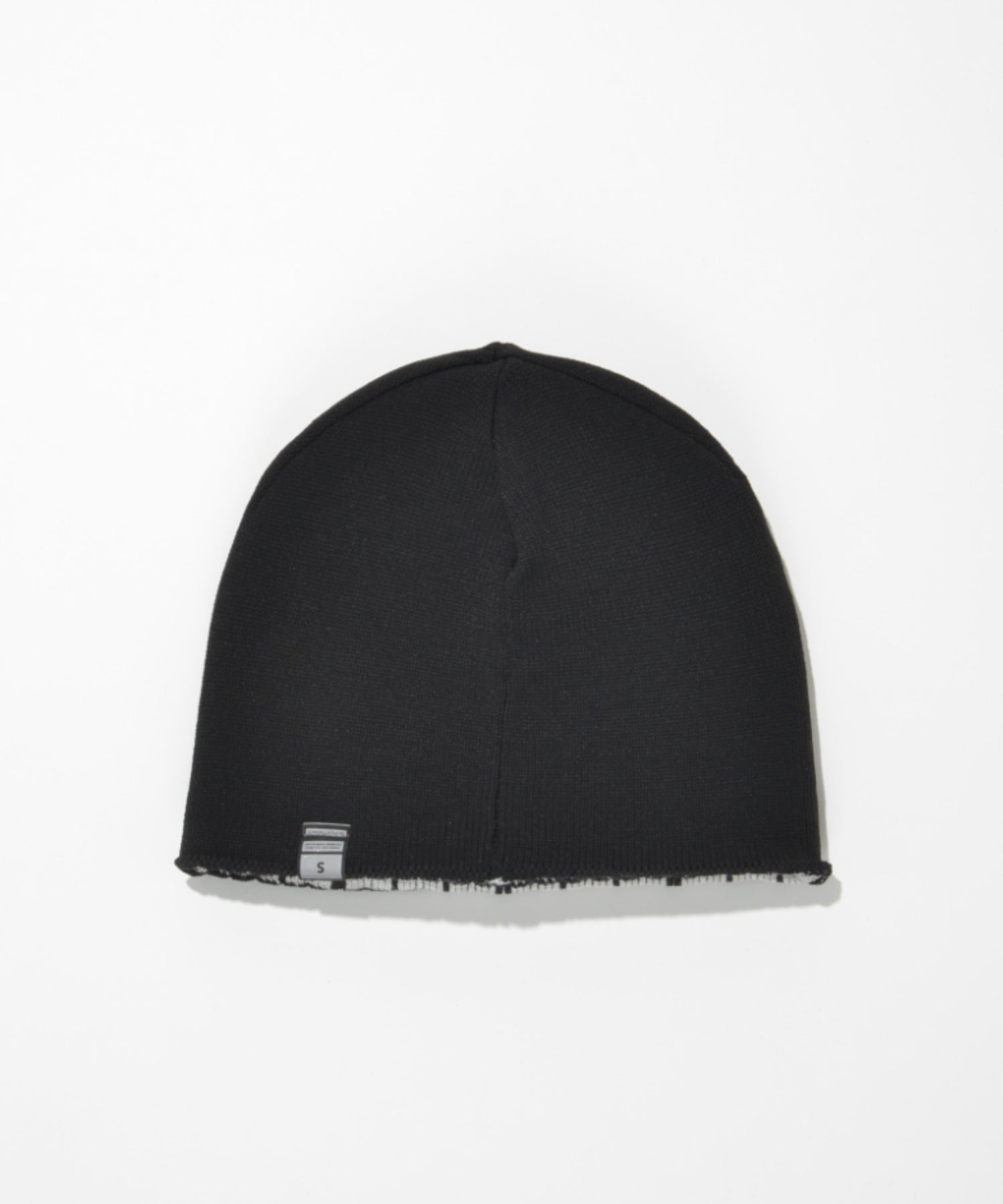 Graph check Knit Reversible Beanie - cream/brown