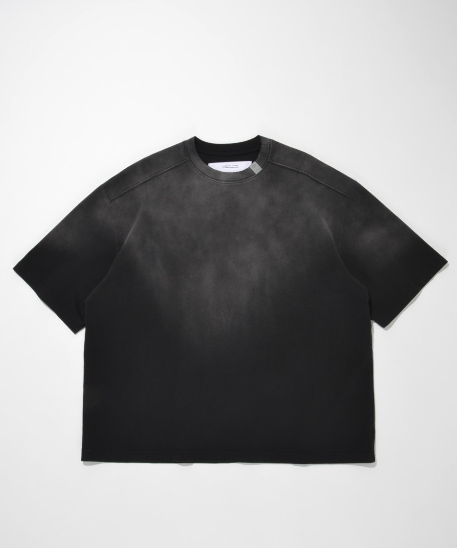 Sun faded Flocky print Sweat S/S T-shirt - pink
