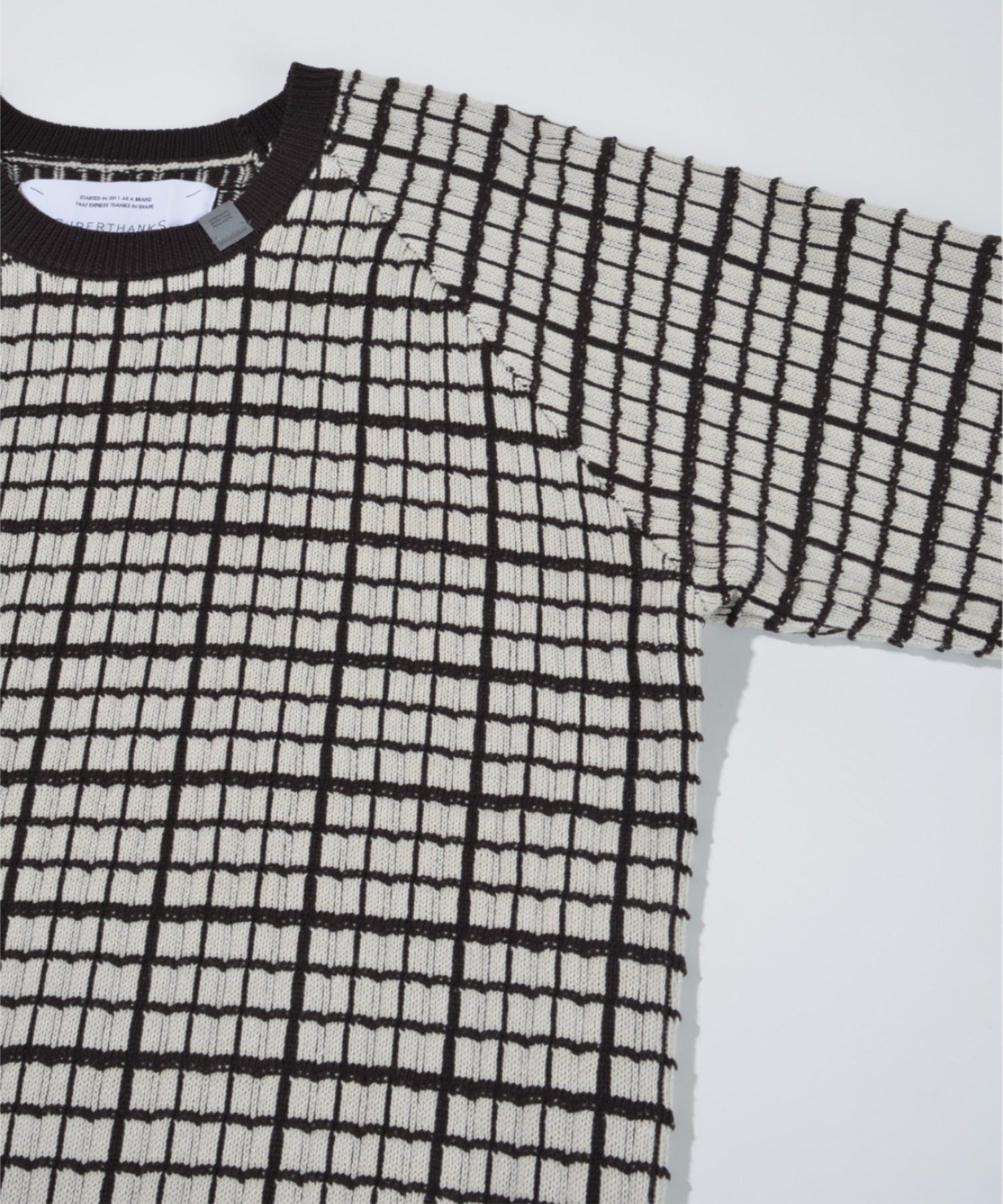 Graph check Knit Crew-neck - gray/black