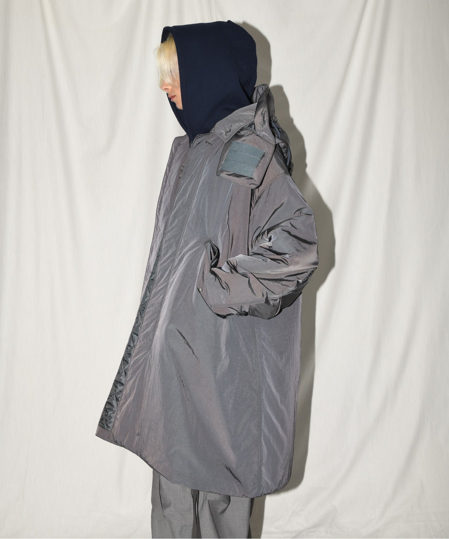 2WAYモッズコート×ステンカラーコート/Soutien collar field coat - navy