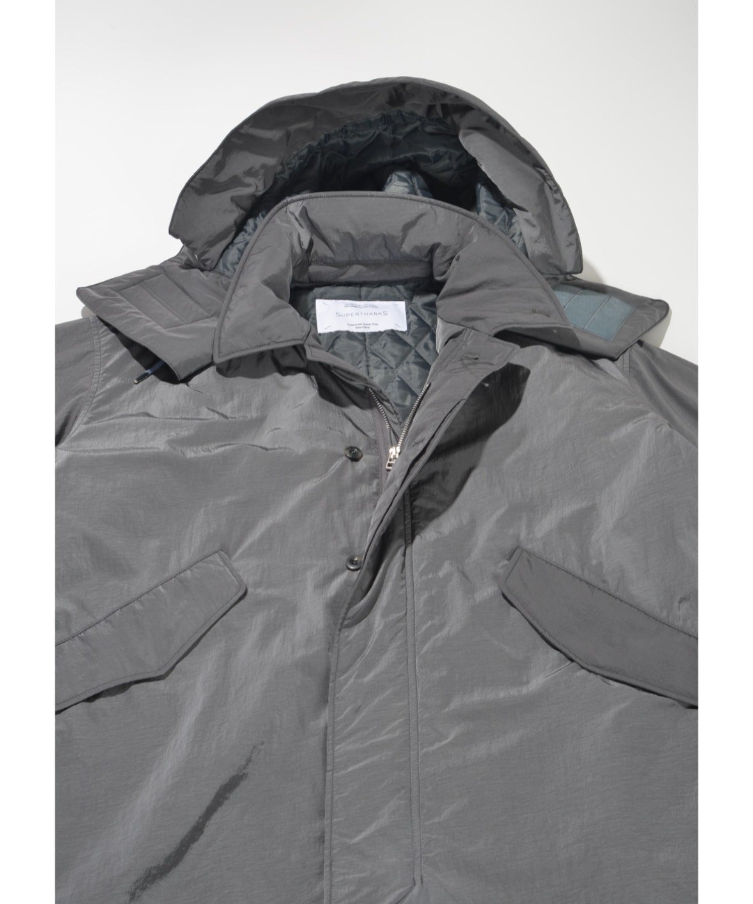 2WAYモッズコート×ステンカラーコート/Soutien collar field coat - navy