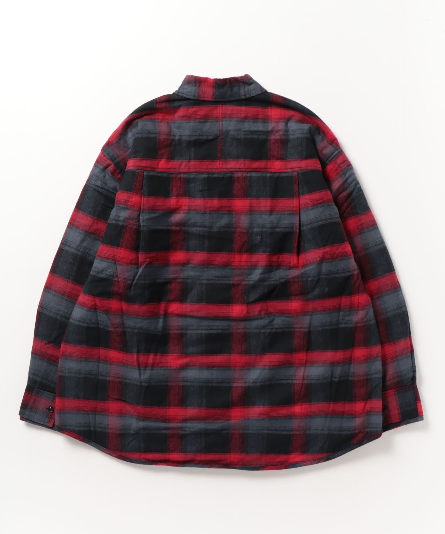 Padded retro shirt jac - gray/red