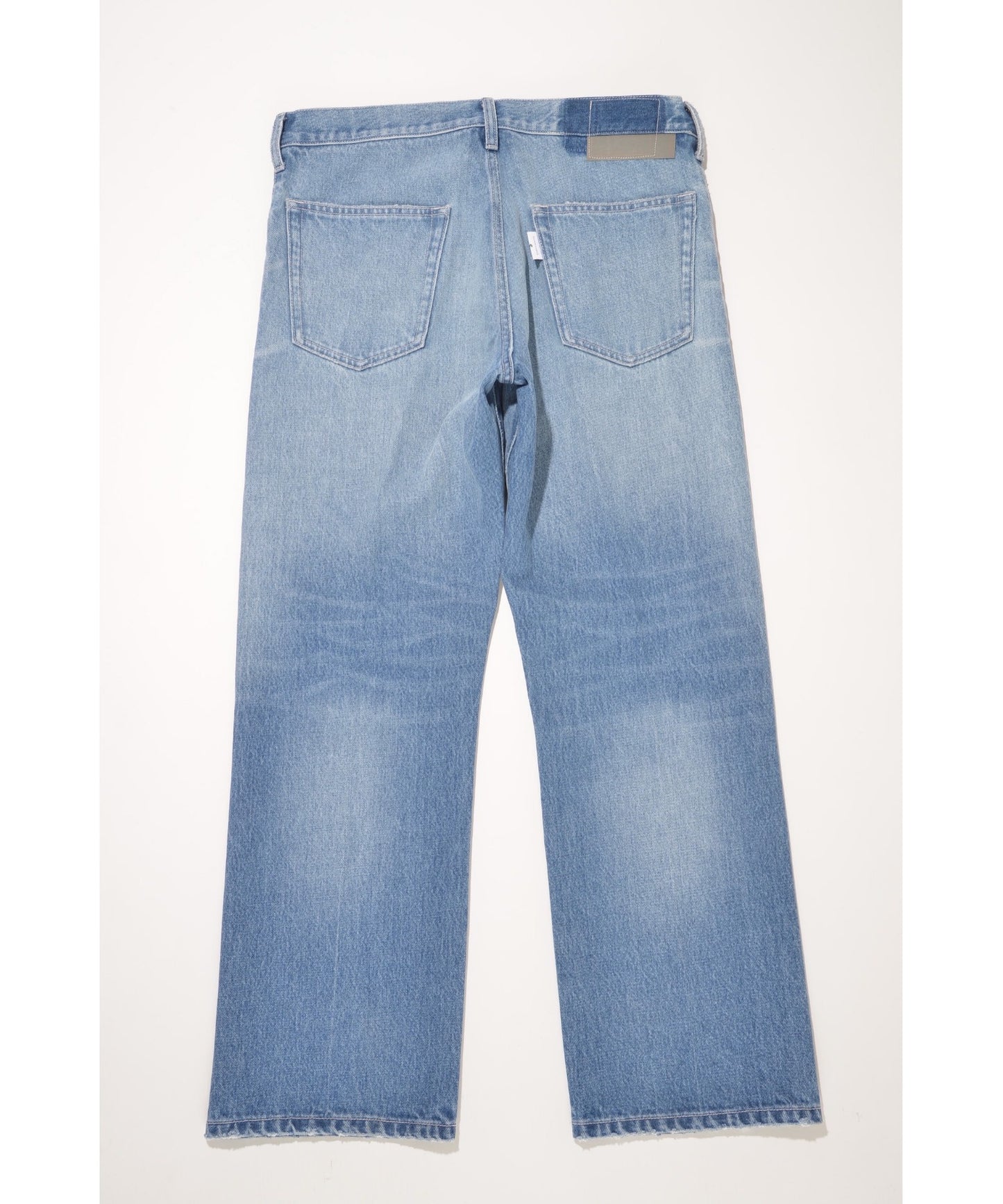 Washed flared denim trousers - wash blue