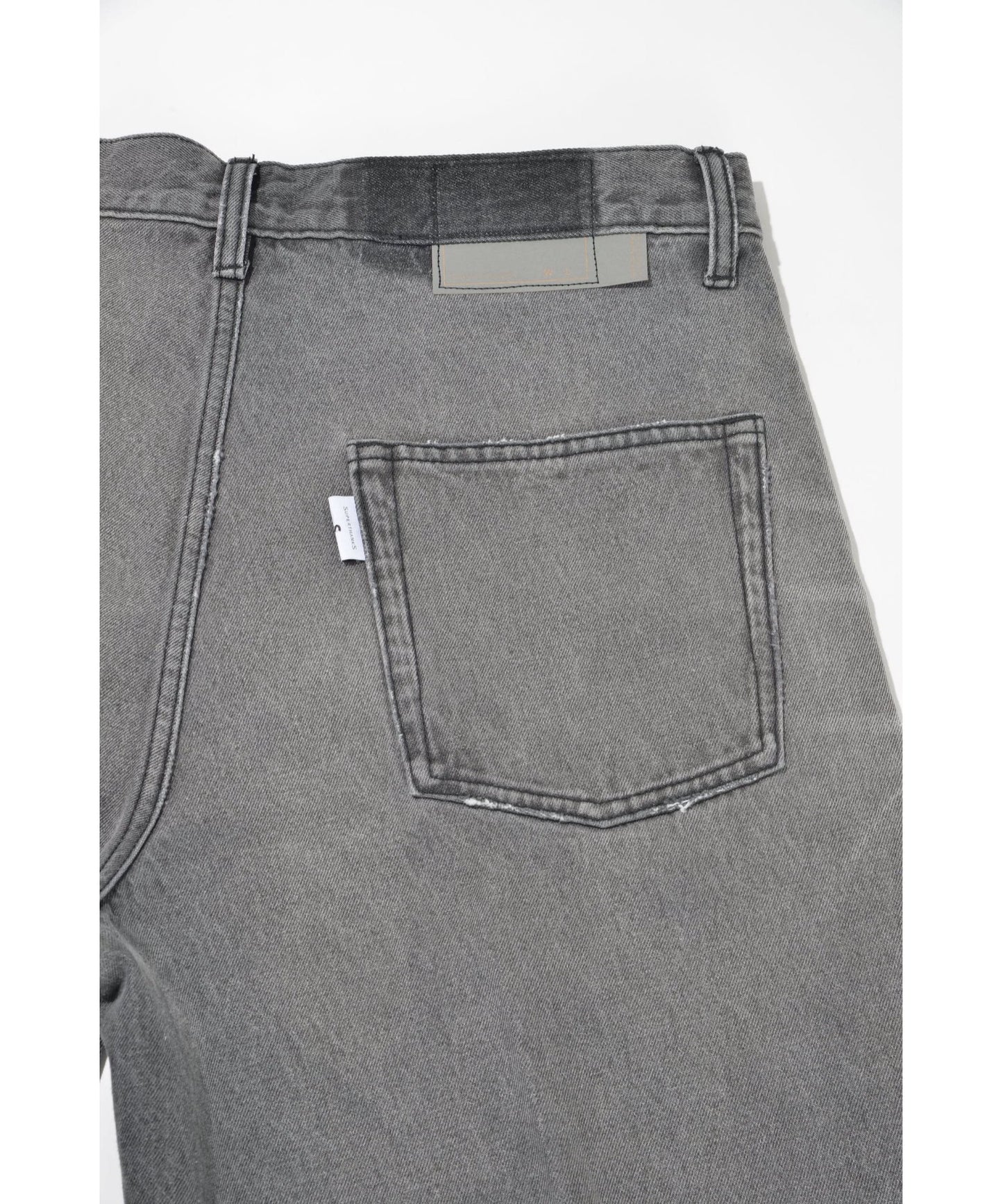 Washed baggy denim trousers - wash blue