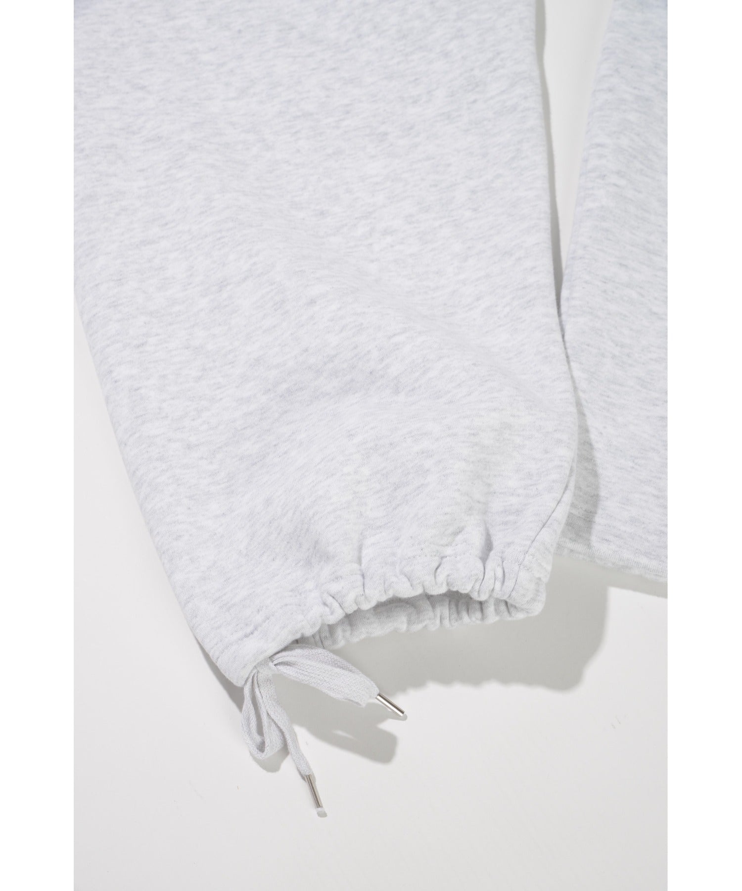 無地ワンポイント裏起毛スウェットパンツ/Wide sweat trousers - navy