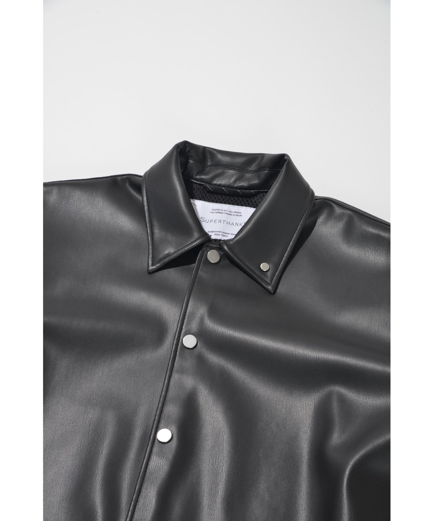 Outsider Shirt Jacket - neo leather black