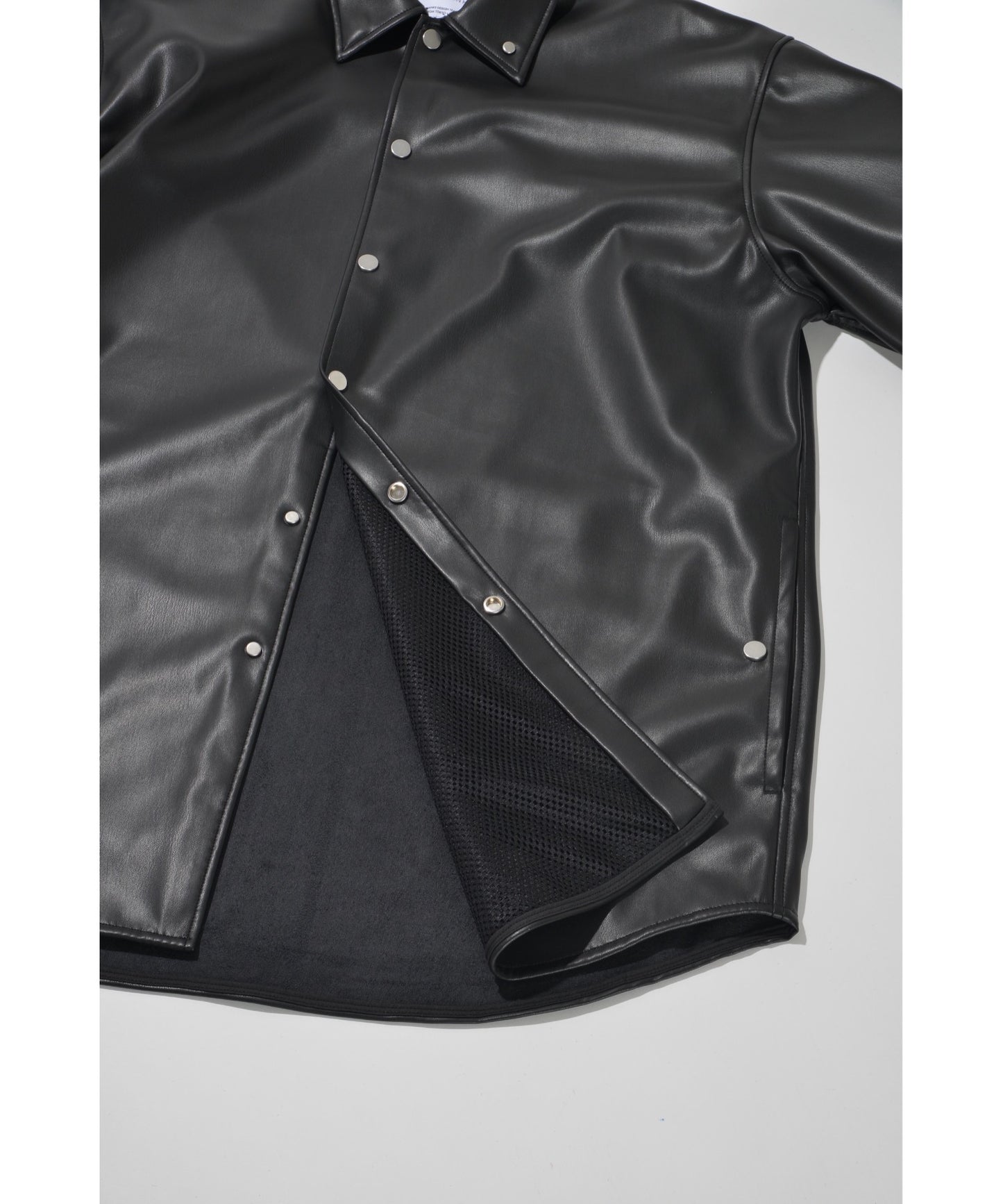 Outsider Shirt Jacket - neo leather black