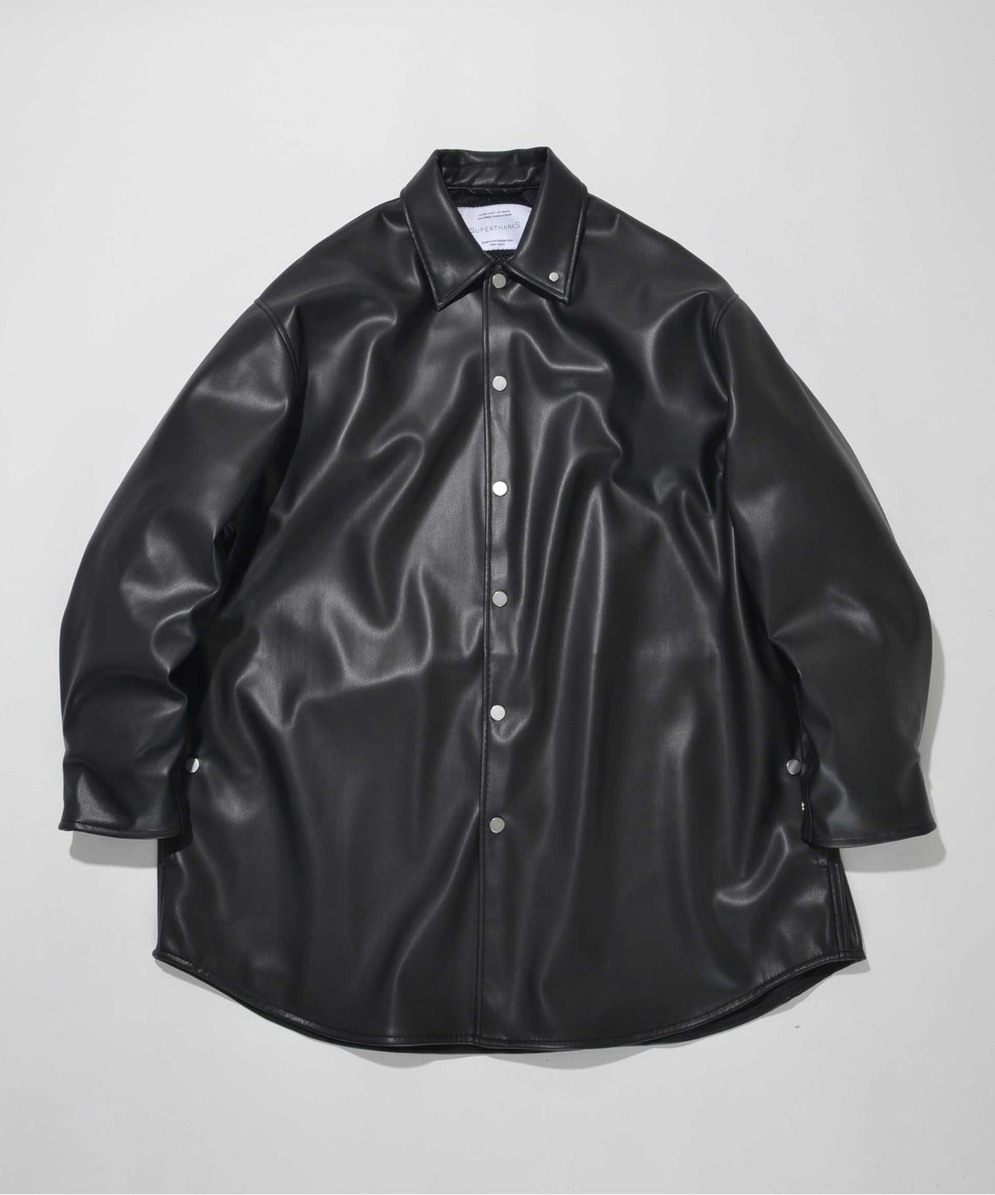 Outsider Shirt Jacket - neo leather black