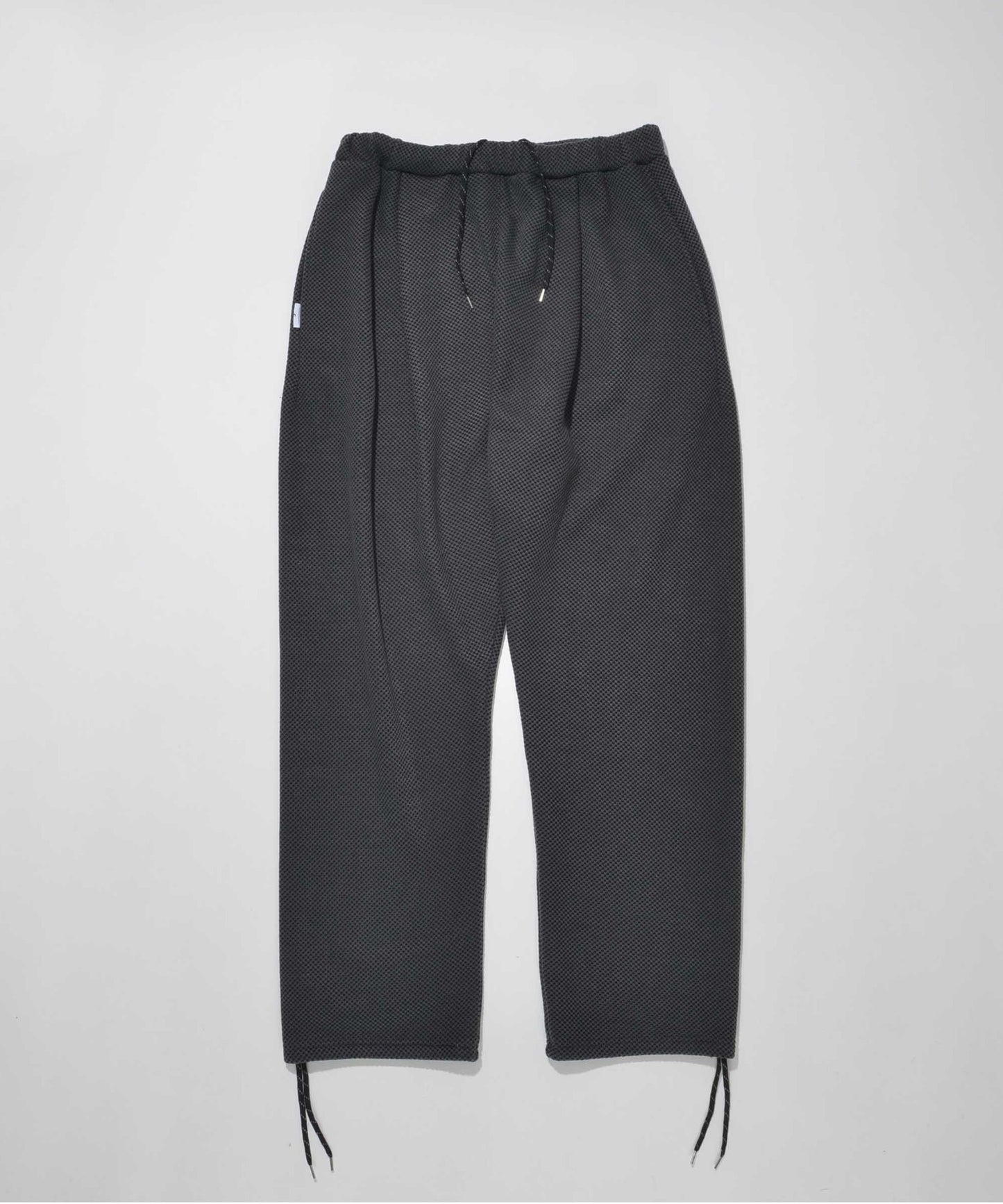 Wide knitted trousers (Double face - black