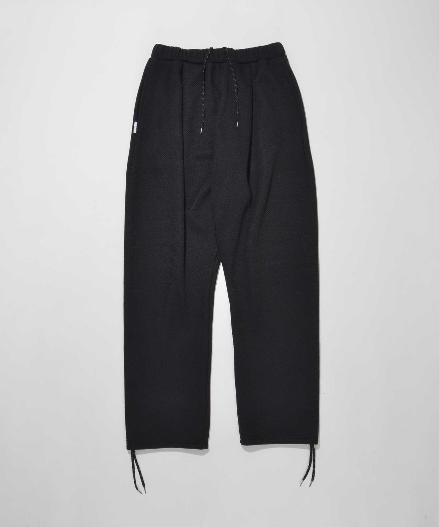 Wide knitted trousers (Double face - black