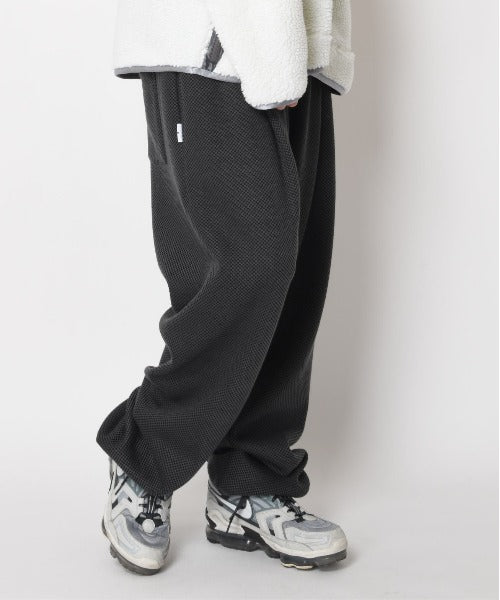 Wide knitted trousers (Double face - c.gray