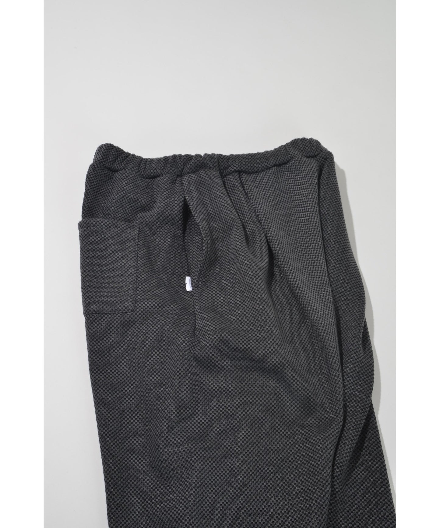 Wide knitted trousers (Double face - black