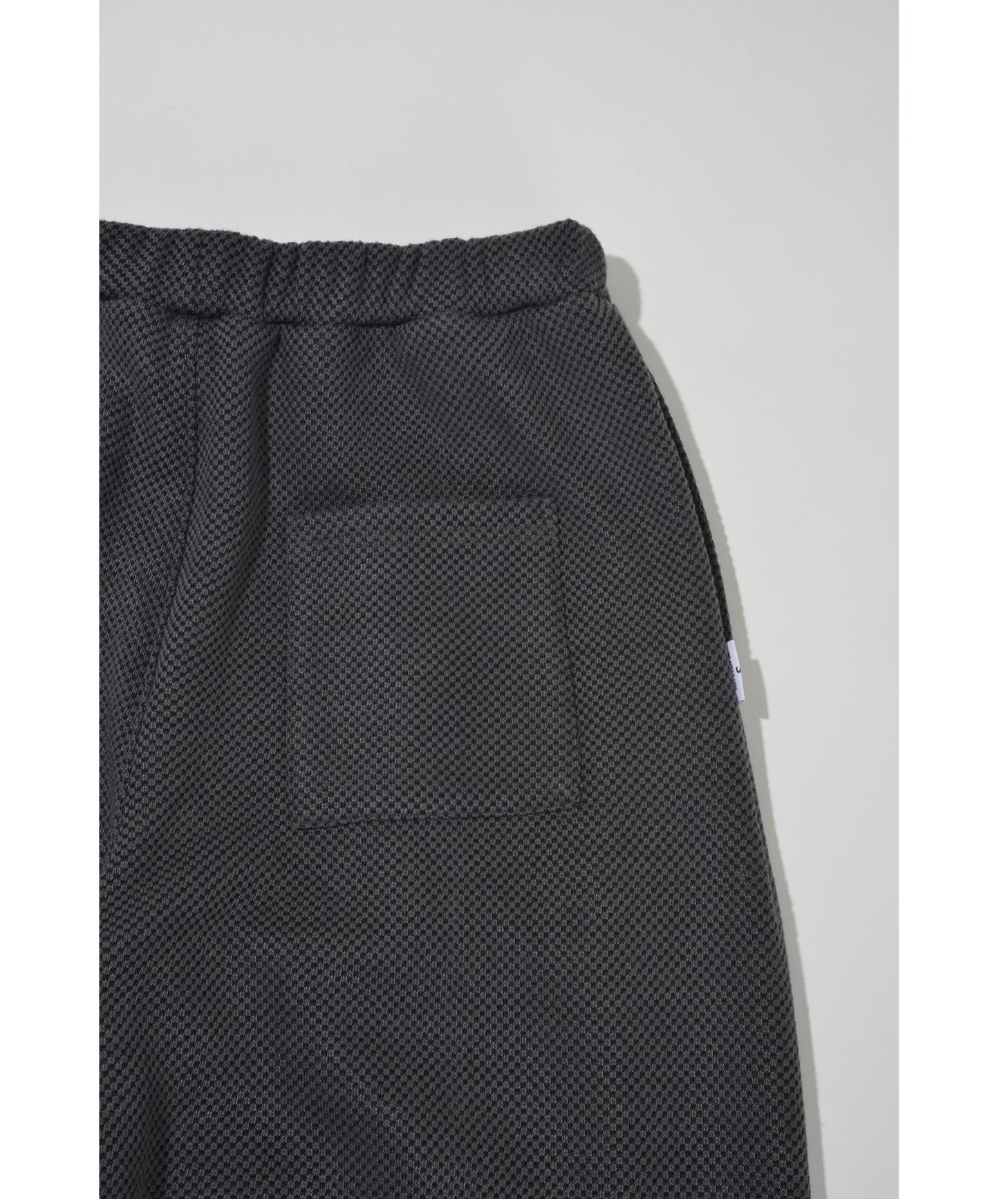 Wide knitted trousers (Double face - black