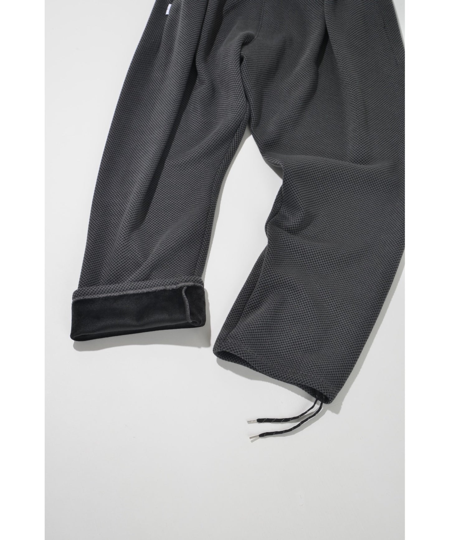 Wide knitted trousers (Double face - black