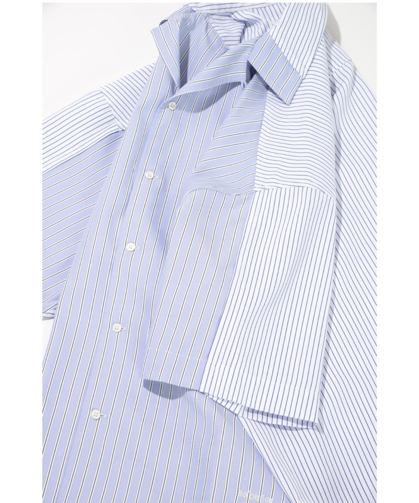 Mixture S/S shirt - blue stripe