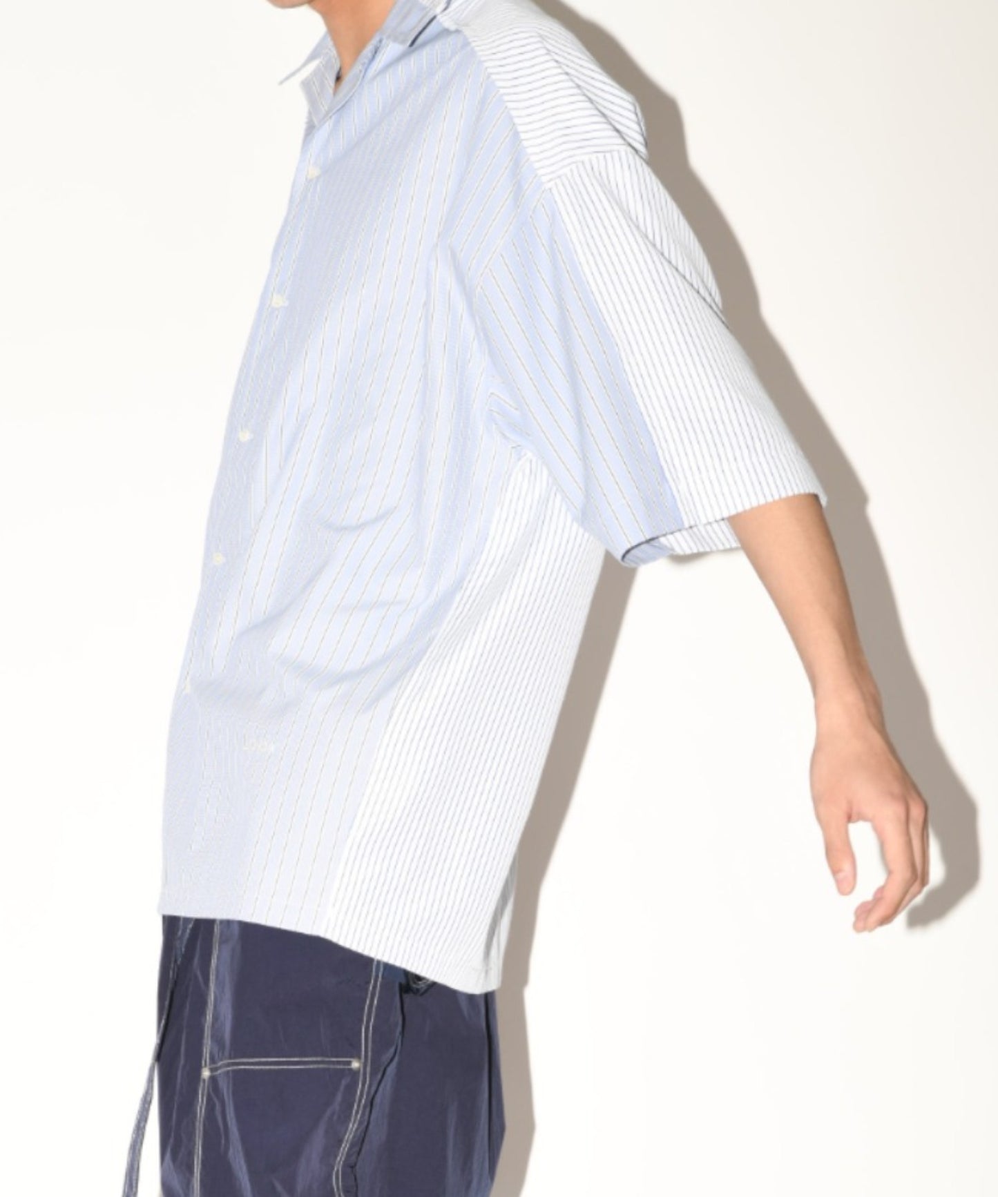 Mixture S/S shirt - blue stripe