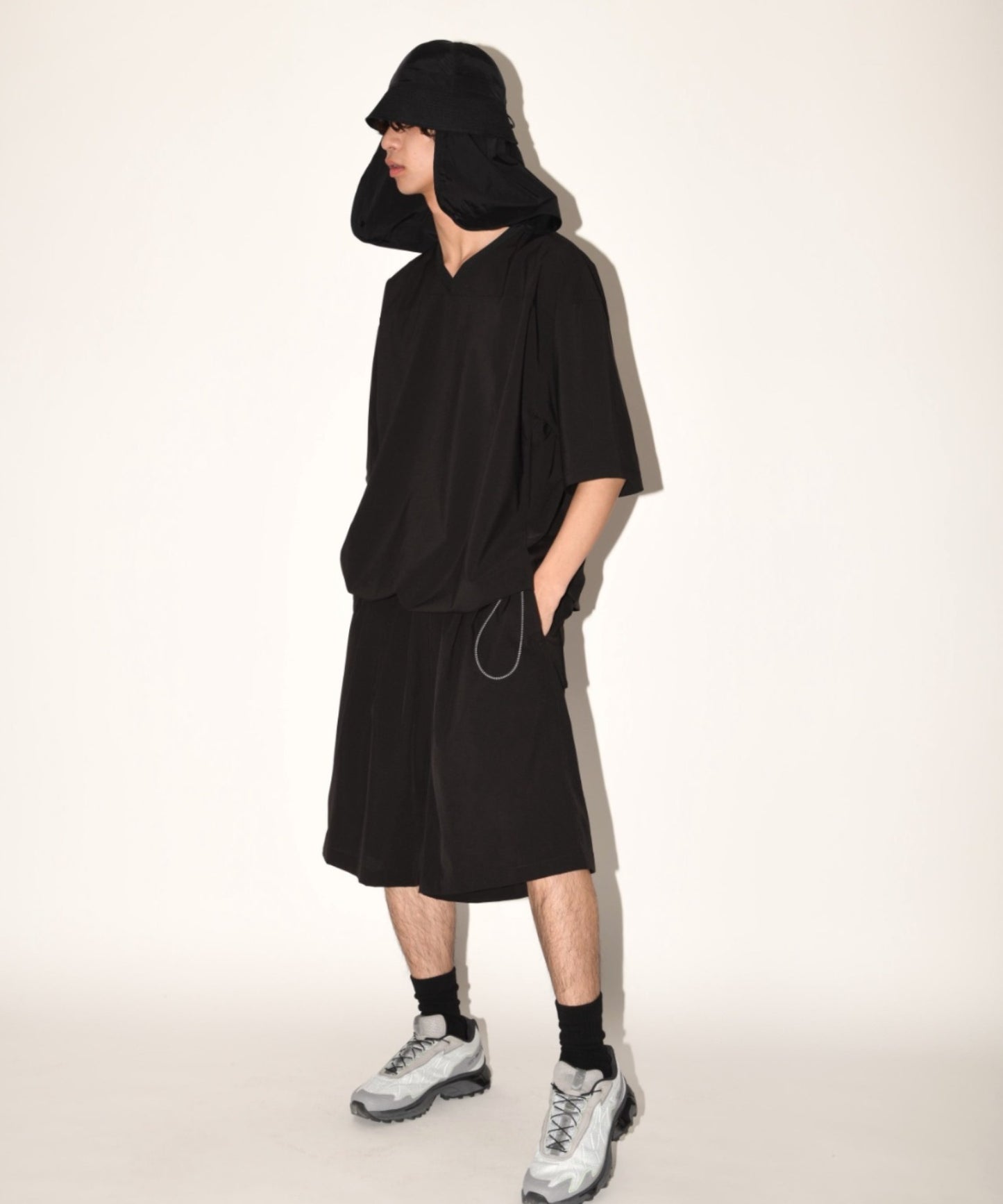 Technical S/S pullover - black