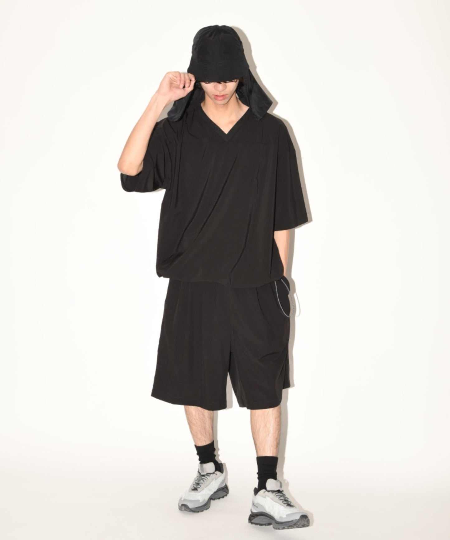 Technical S/S pullover - black