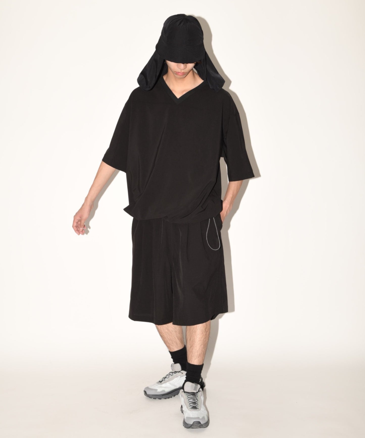 Technical S/S pullover - black