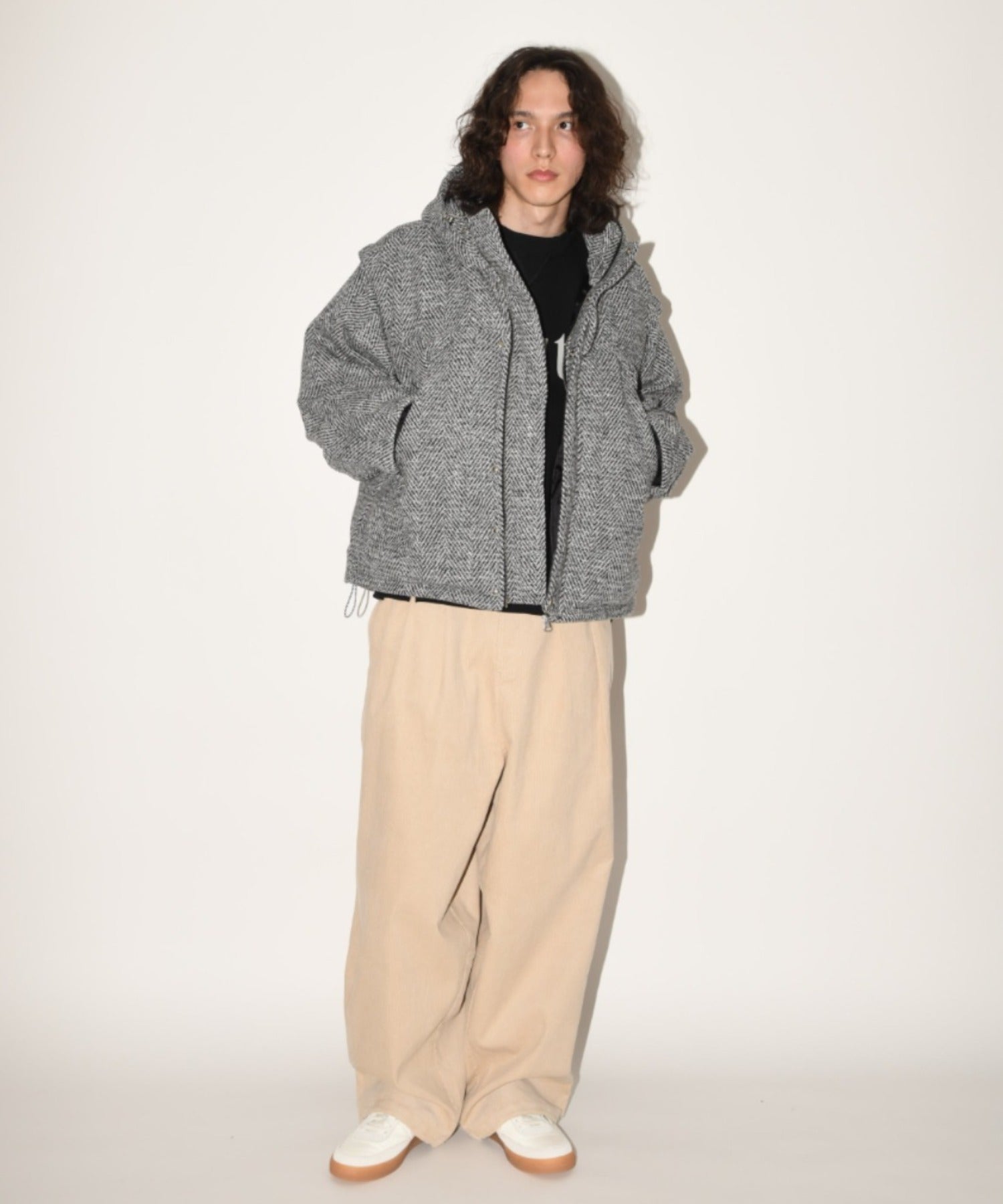 Herringbone mountain parka - gray