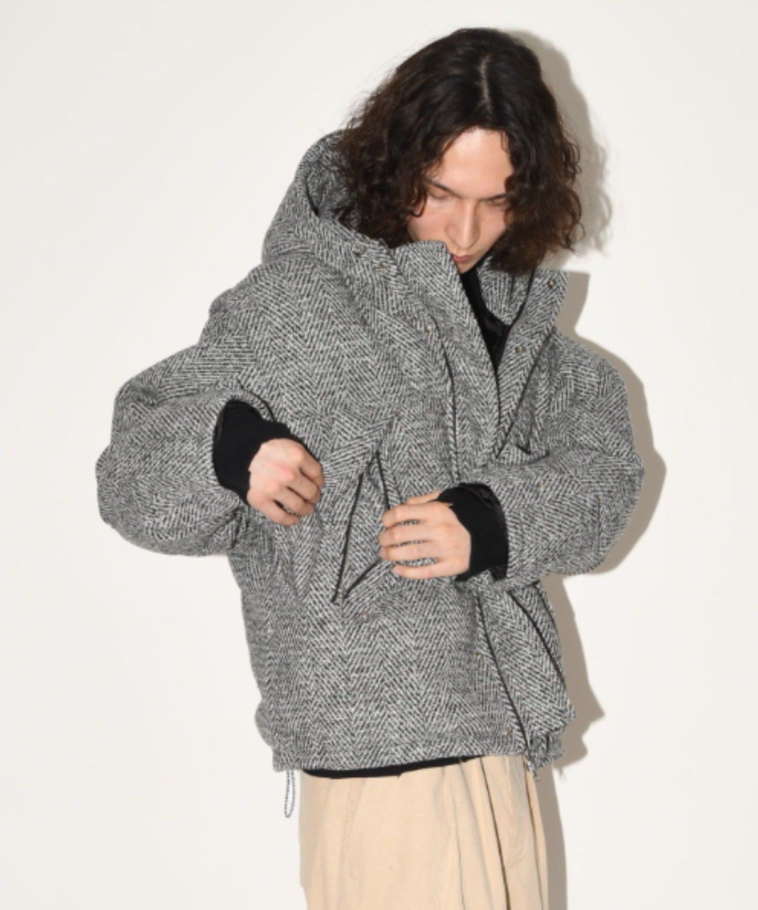 Herringbone mountain parka - gray