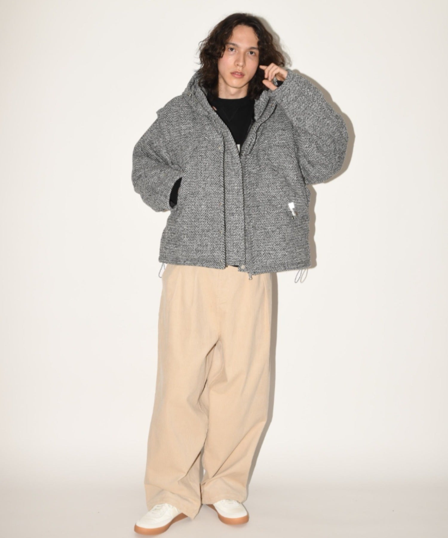 Herringbone mountain parka - gray