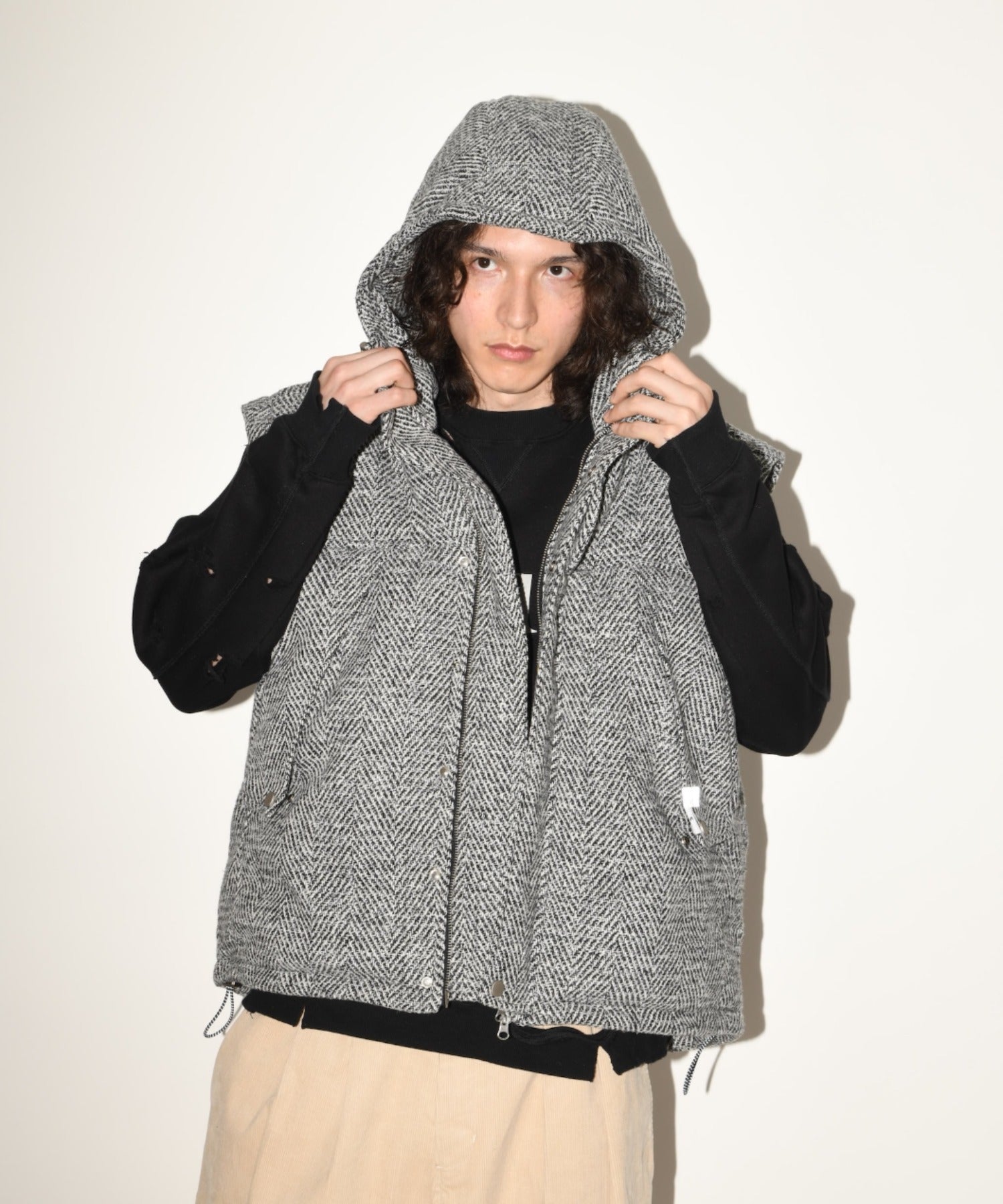 Herringbone mountain parka - gray