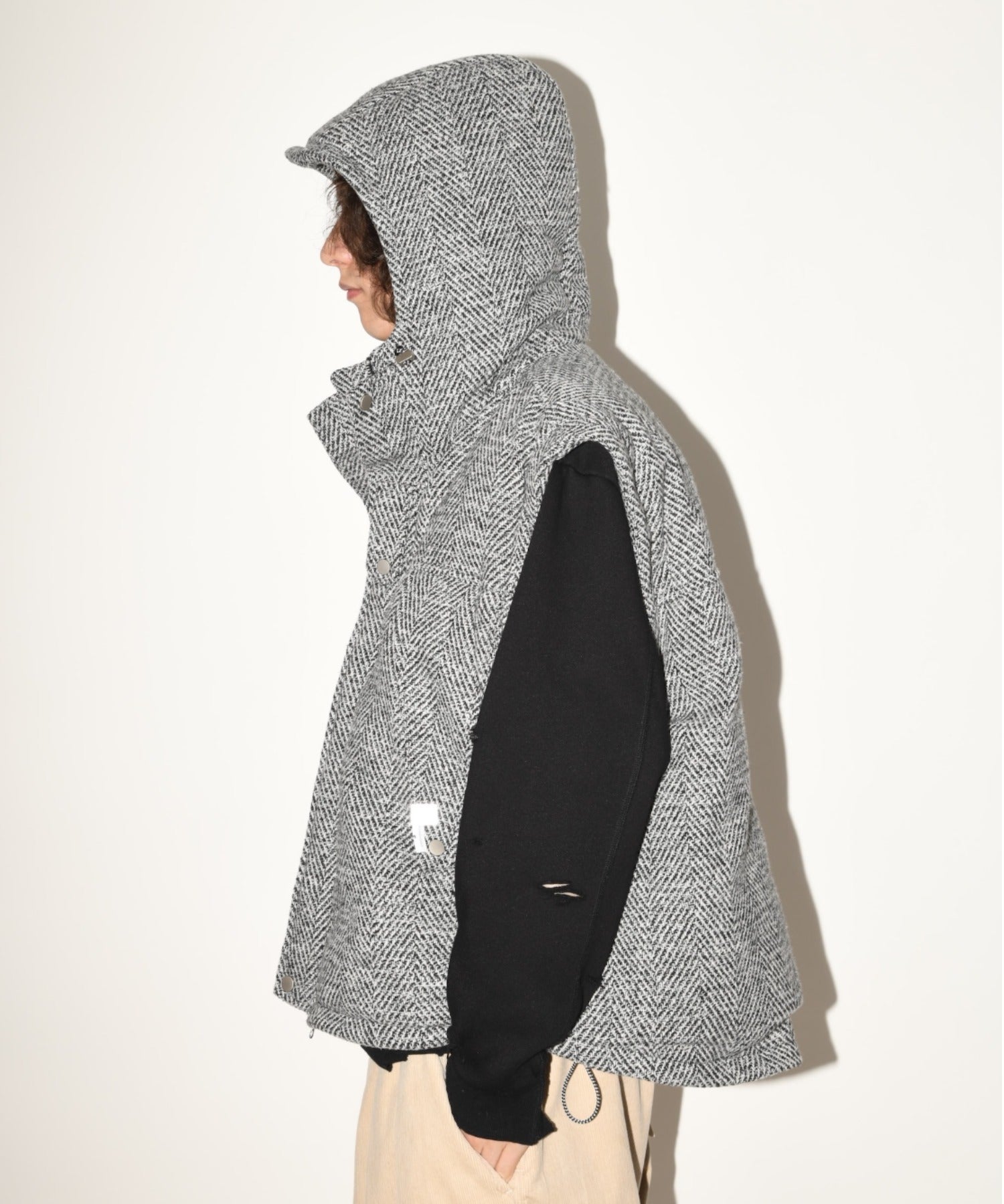 Herringbone mountain parka - gray