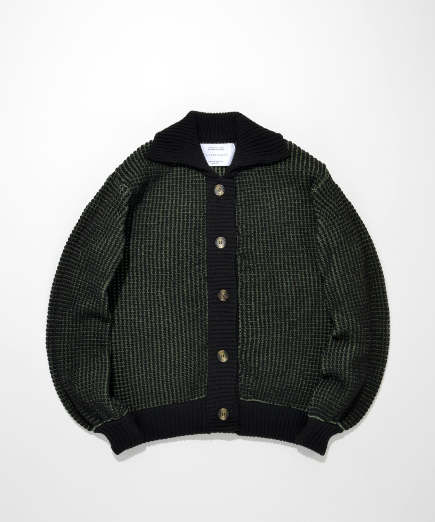 Popcorn knit cardigan - black