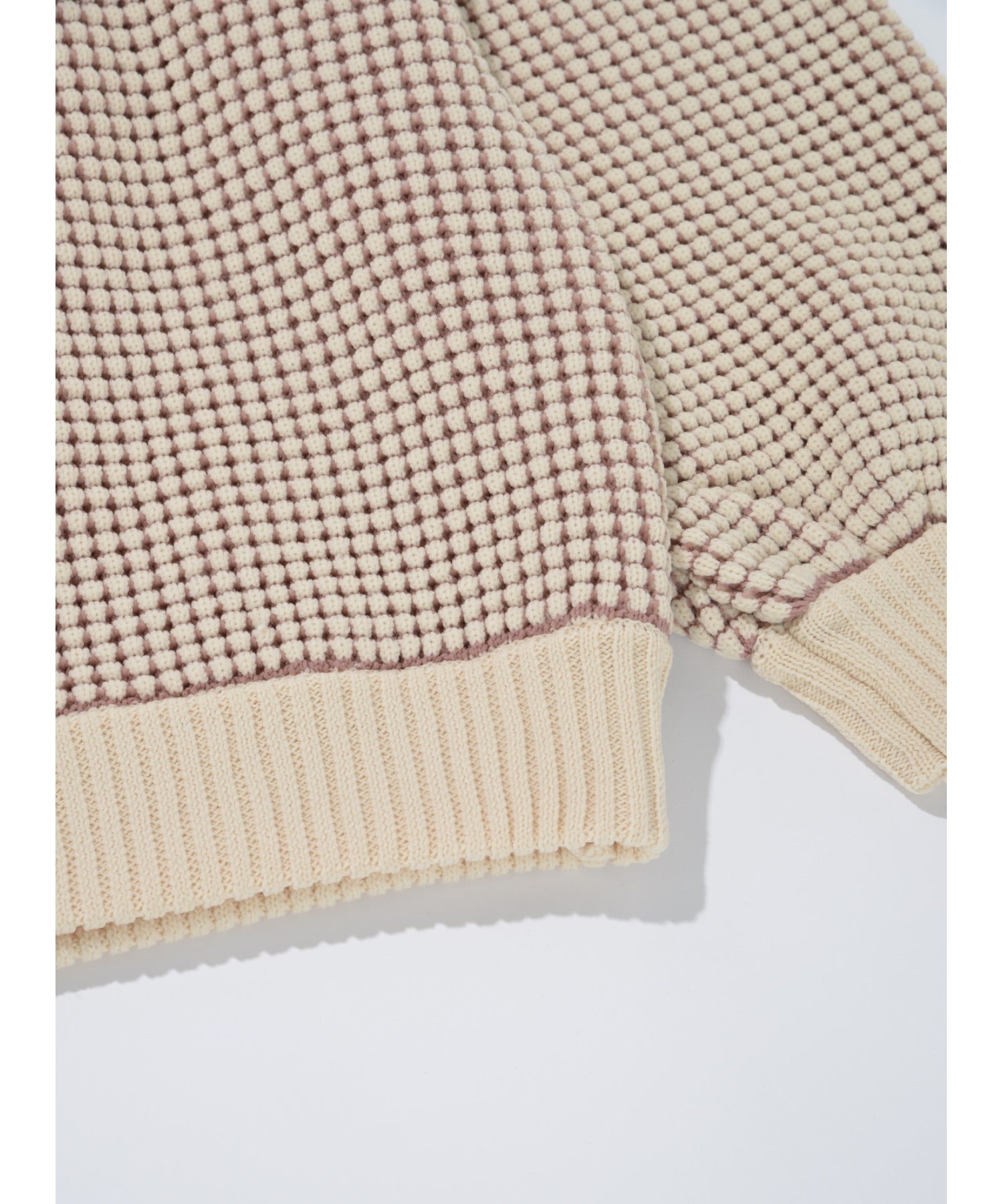 Popcorn knit cardigan - black