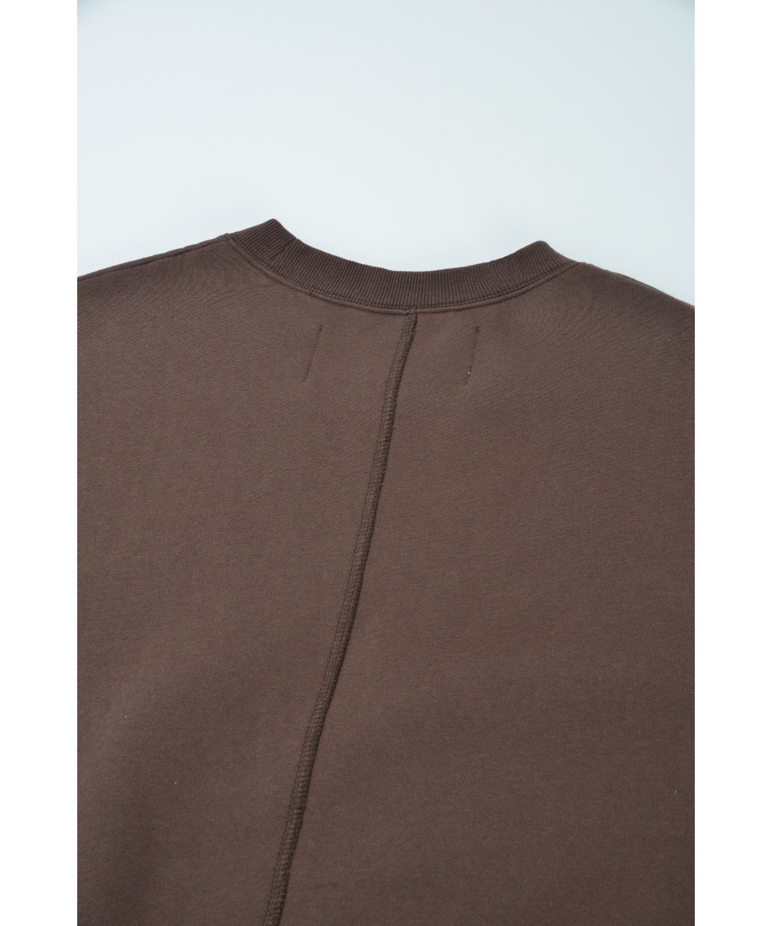 "haute" damage sweat crew neck - brown