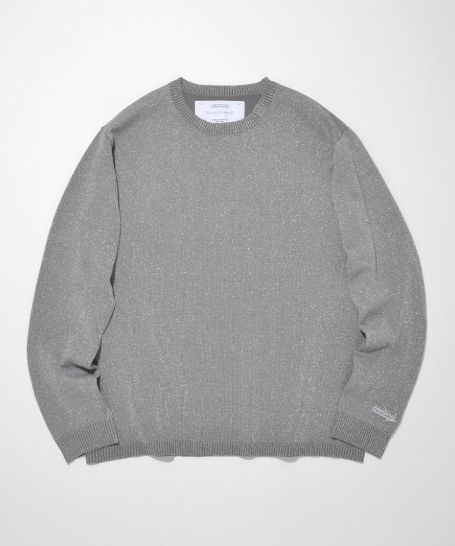 Glitter mix long-sleeve knit - gray mix