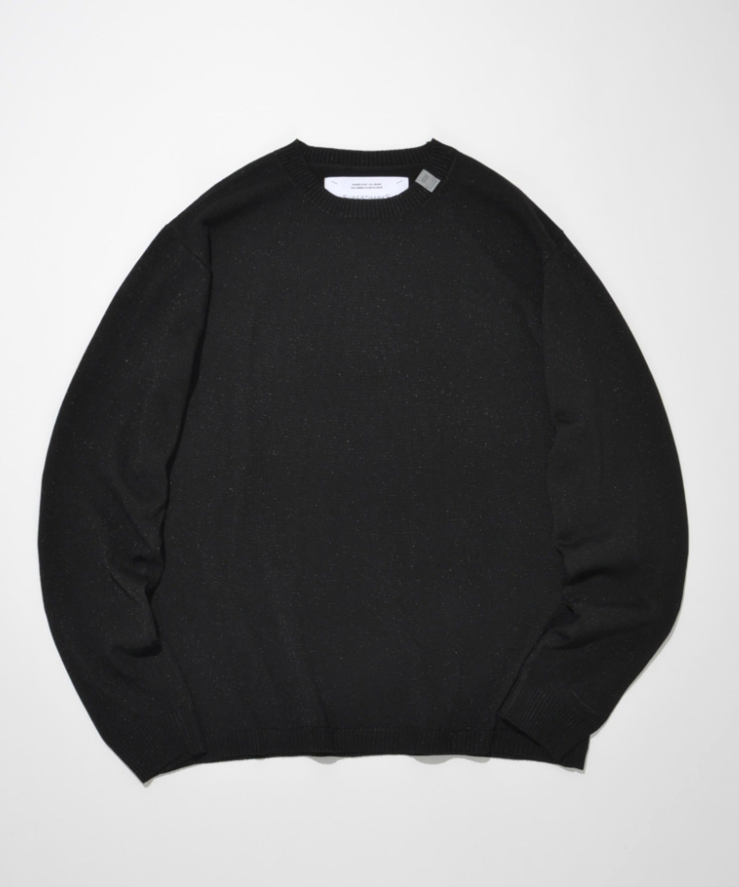 Glitter mix long-sleeve knit - black mix