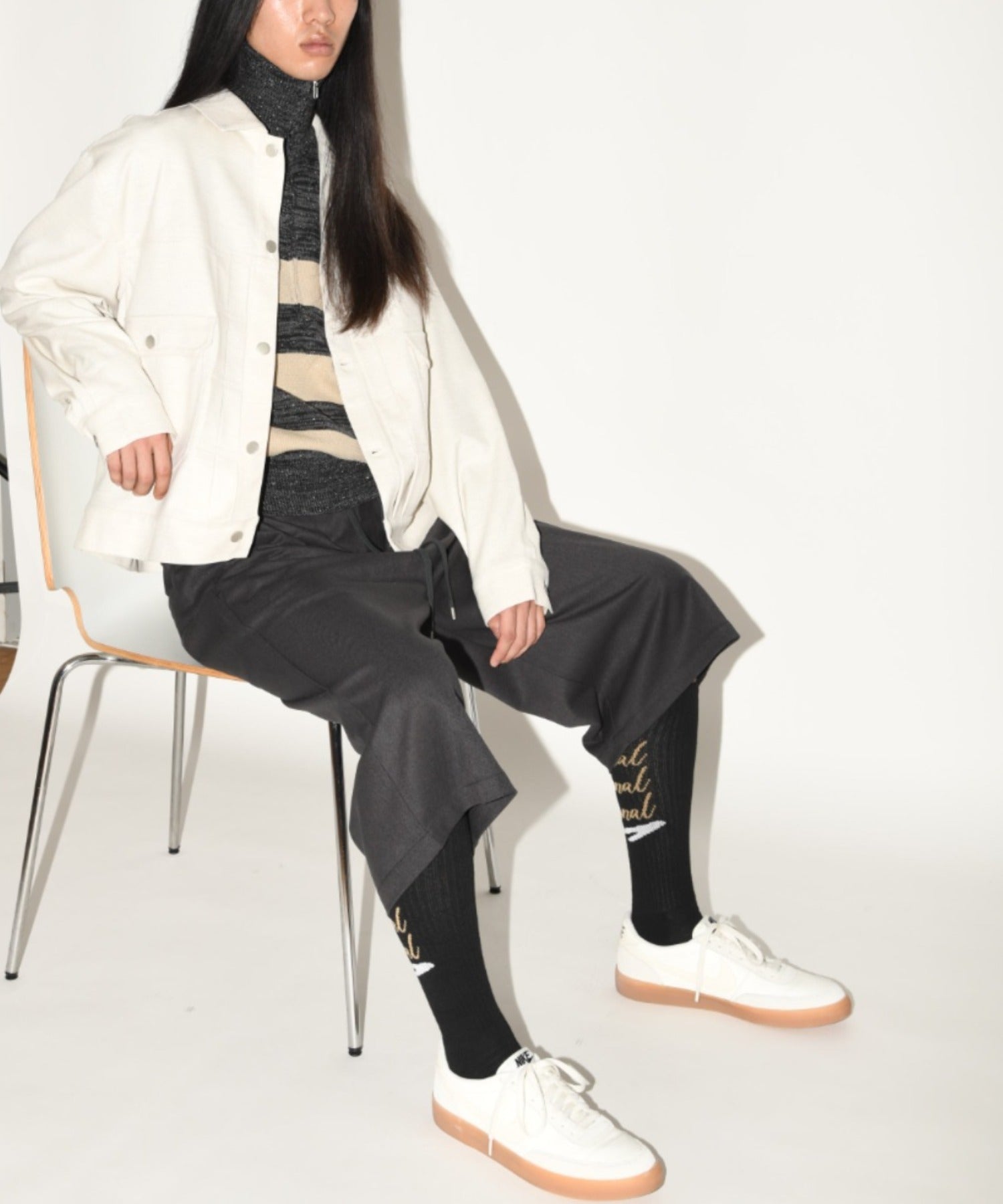 "emotional"High-socks - white